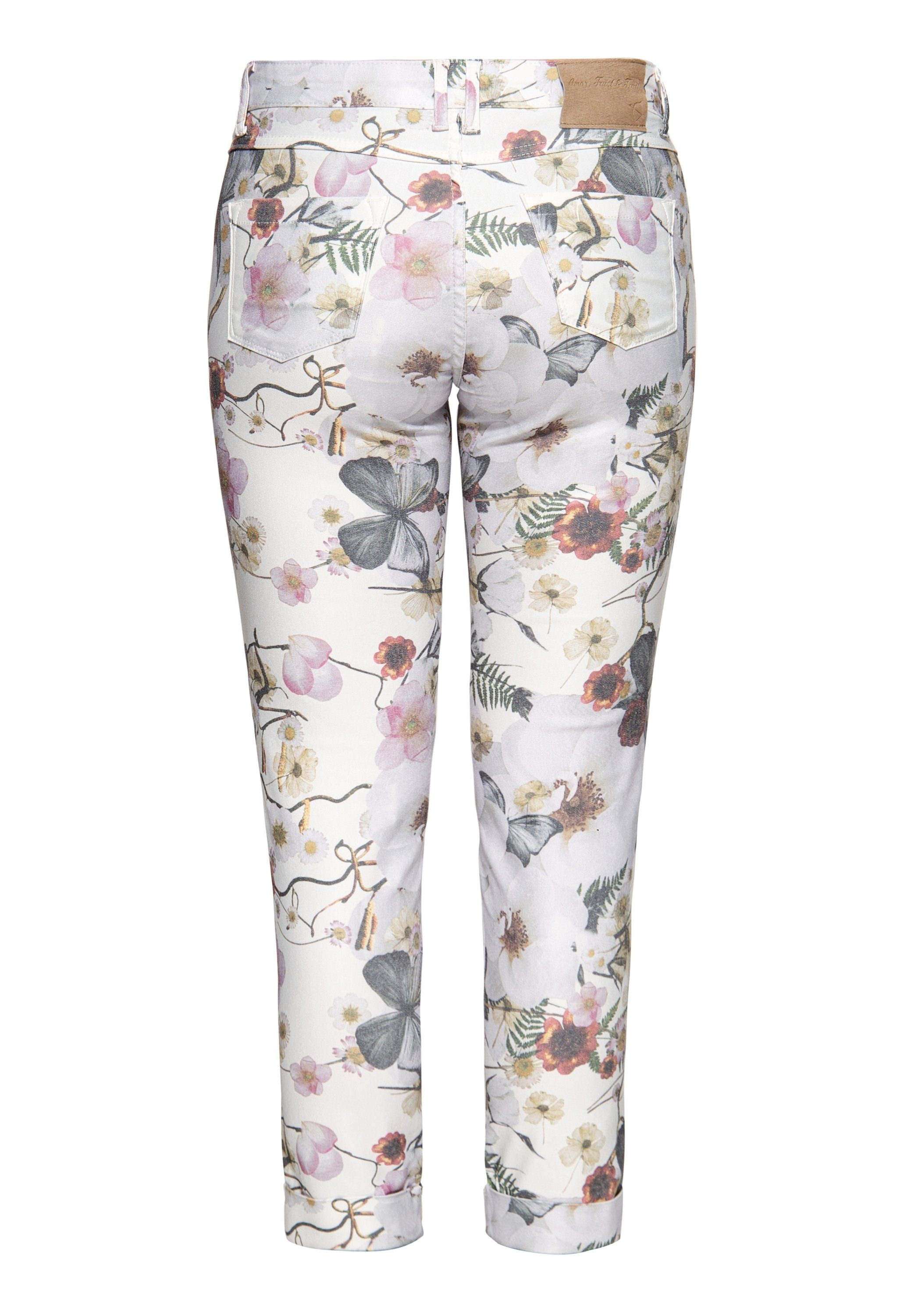 ATT Jeans Stoffhose All-Over-Print floralem Lola mit