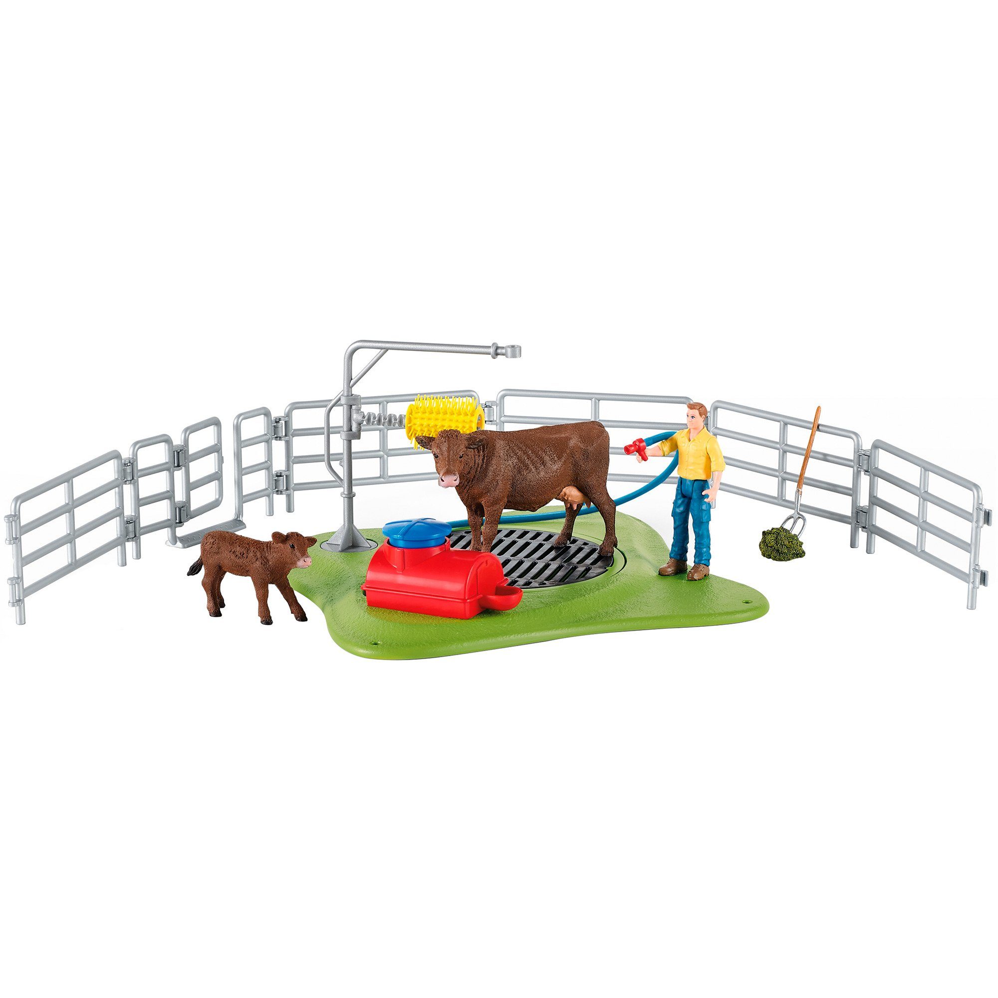 Schleich® Spielfigur Schleich Farm World Kuh Waschstation, Spielfigur