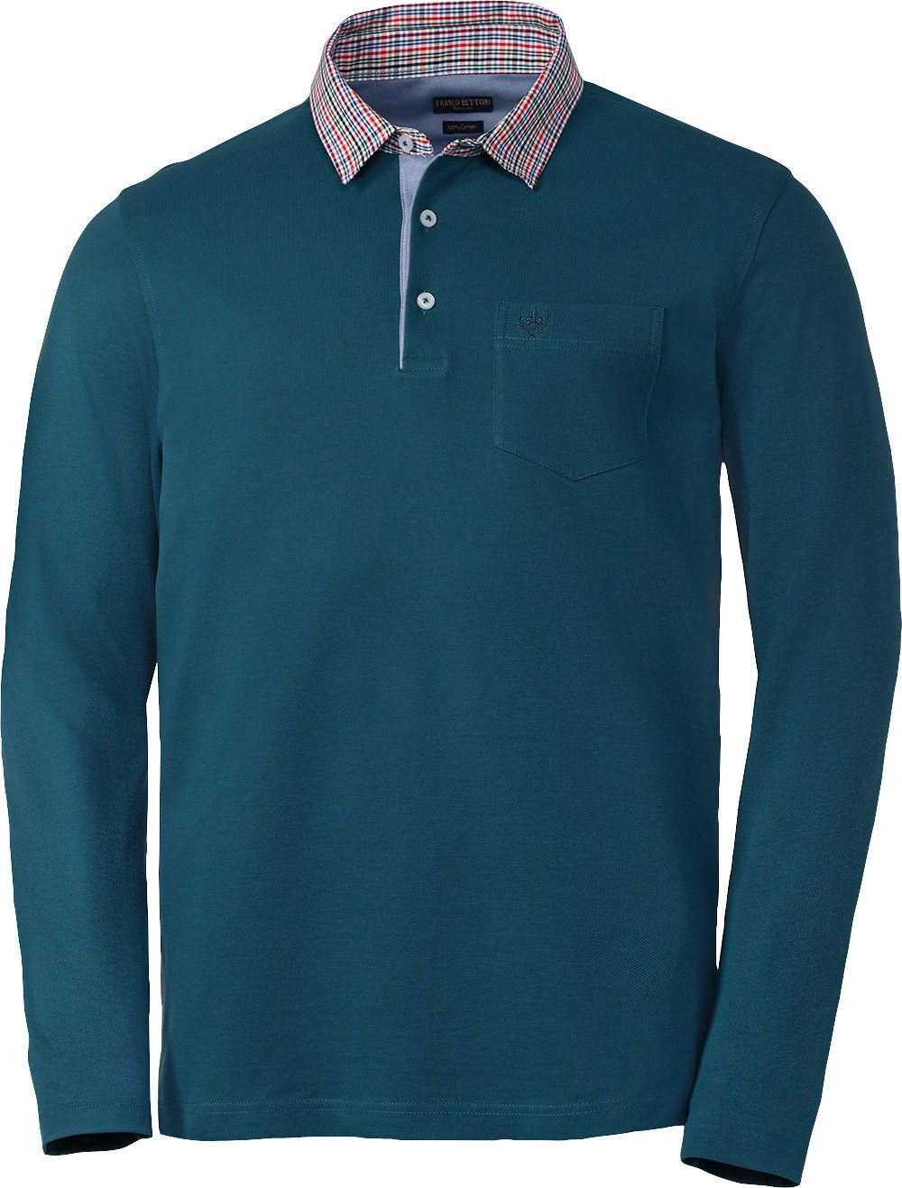 Franco Bettoni Langarm-Poloshirt Hohe Hautverträglichkeit durch 100% Baumwo günstig online kaufen