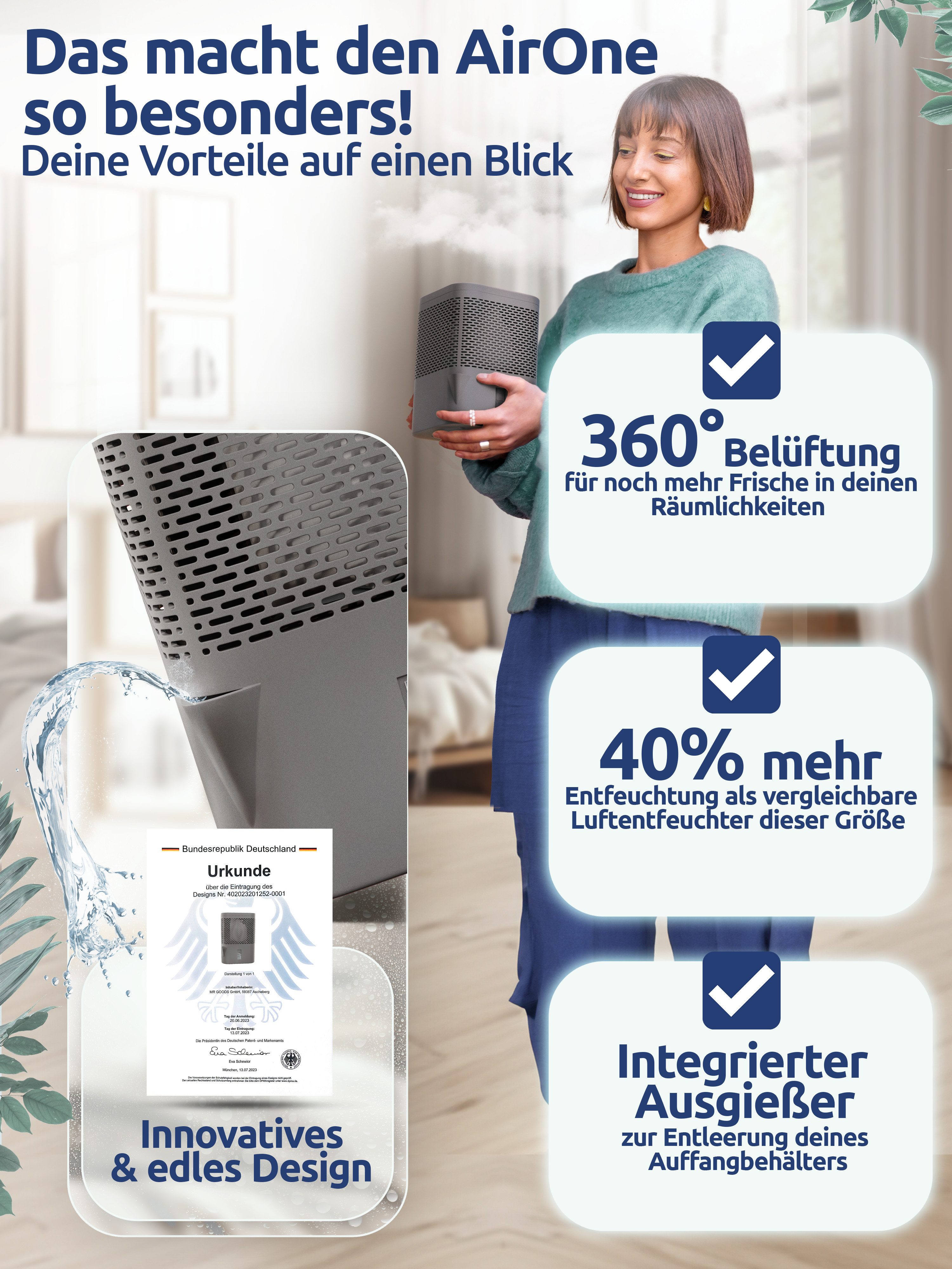 BonAura Luftentfeuchter ohne Strom mit 680g günstig online kaufen