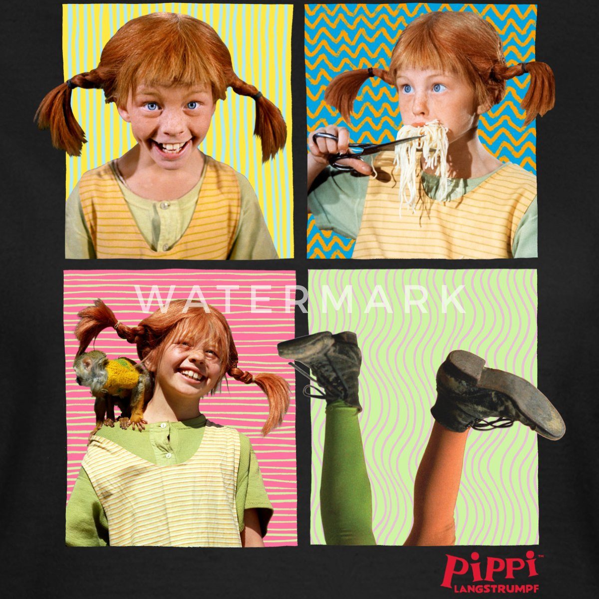 Spreadshirt T-Shirt Pippi Langstrumpf Portraits Von günstig online kaufen