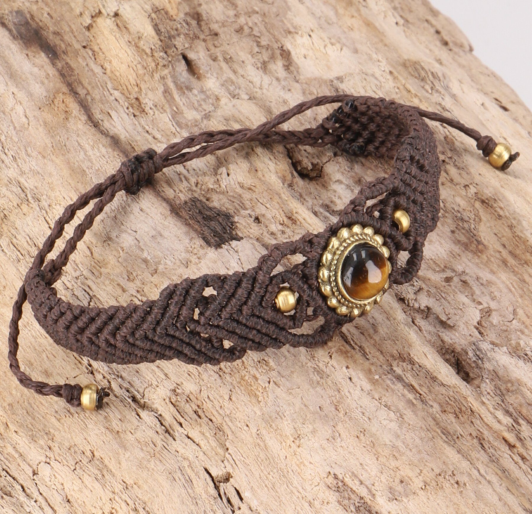 Guru-Shop Armreif Perlenarmband, Makramee Armband, Fußband,..
