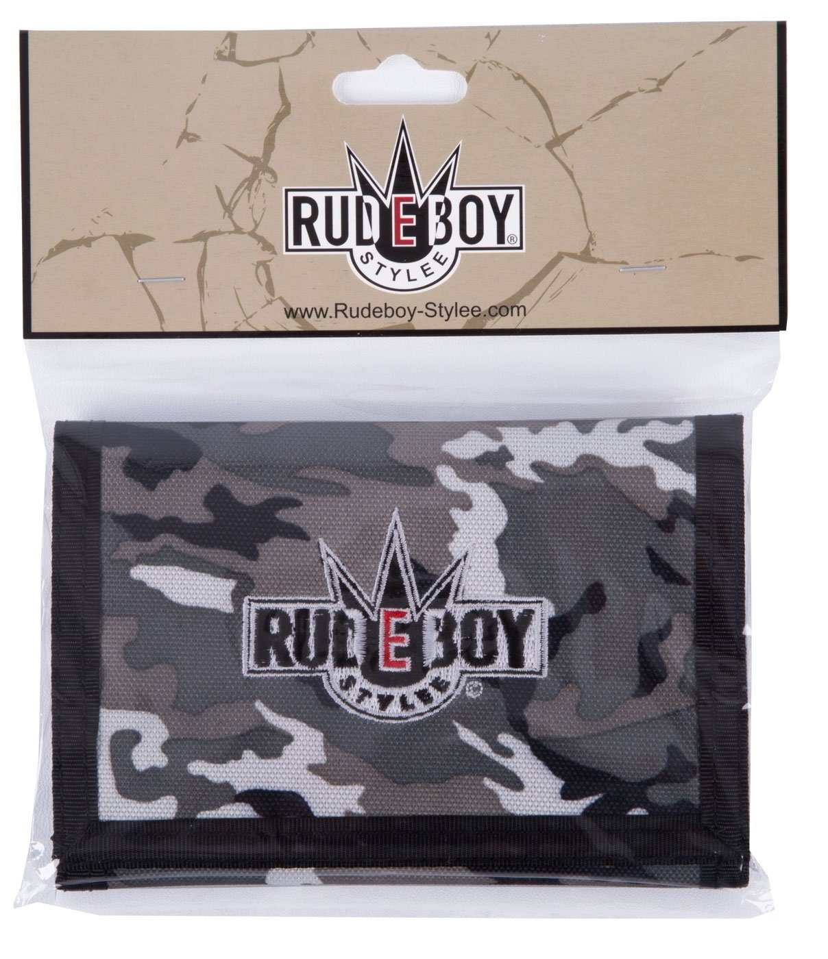 Rudeboy Stylee Geldbörse Wallet Classic mit Kette und Klettverschluß für Erwachsene u. Kinder, verchromte Kette mit Karabiner – Bild 4 von 4