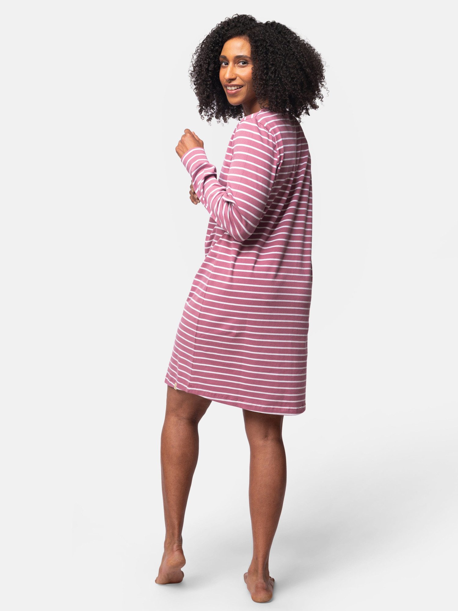 greenjama Sleepshirt geringelt, Biobaumwolle
