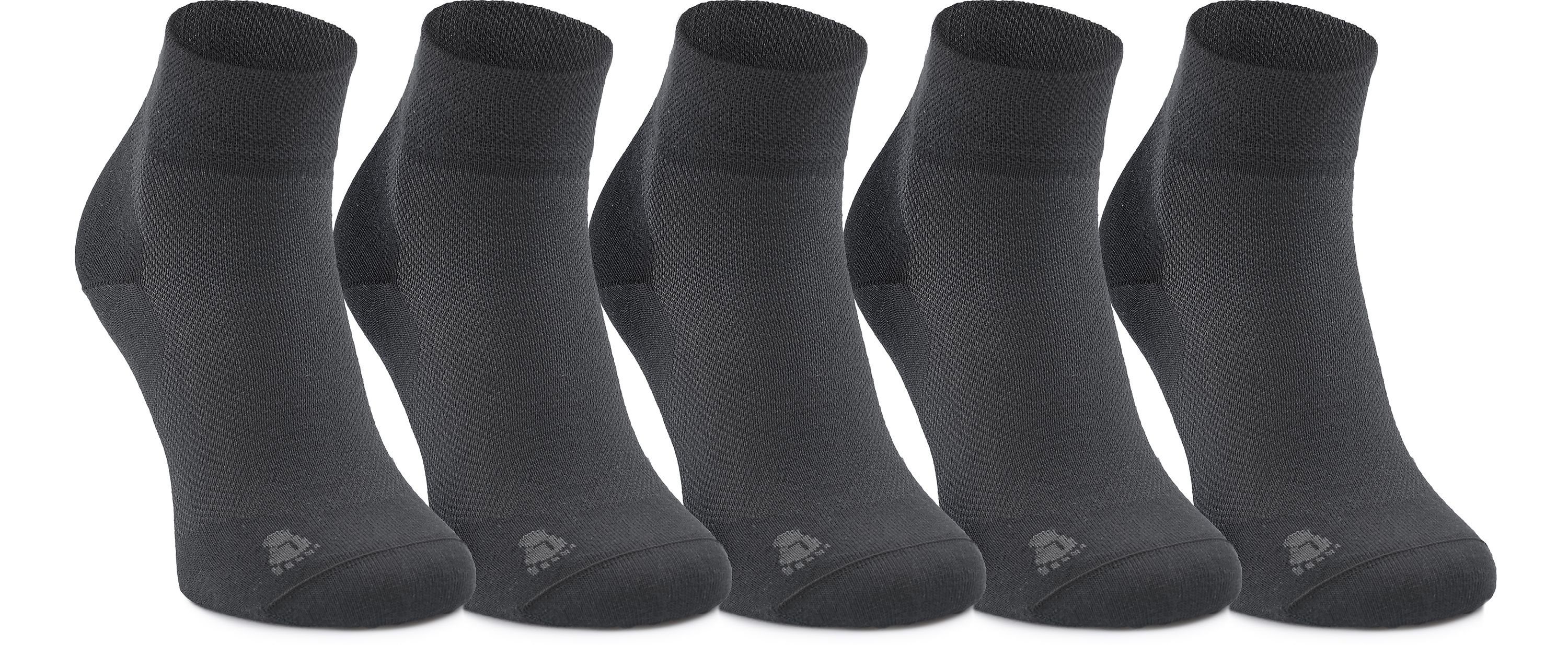 Ladeheid Socken Unisex 5 Pack Socken aus Baumwolle LASS0002 Graphite