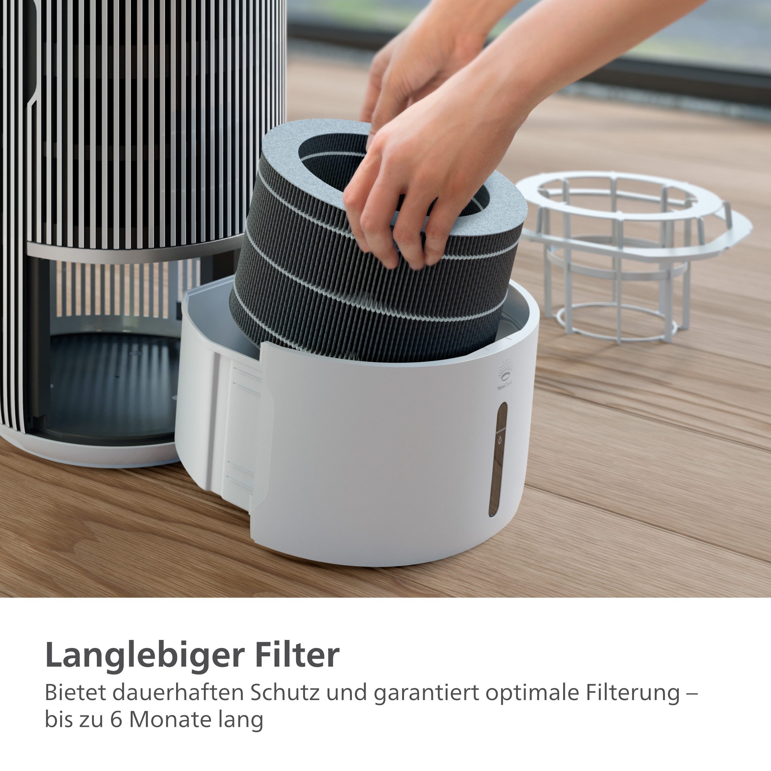 Philips Befeuchtungselement FY3401/00 mit NanoCloud Technologie, Zubehör für 2-in-1-Luftreiniger/-befeuchter PureProtect 3400 Series, bis zu 6 Monate verwendbar – Bild 4 von 5