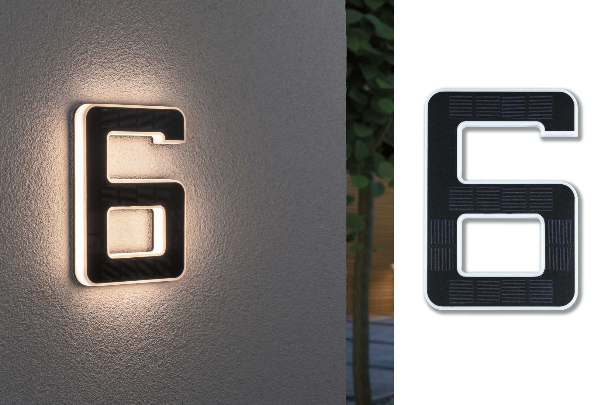 Paulmann LED Solar Hausnummernleuchte Außen Wandleuchte Hausnummer beleuchtet 