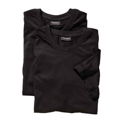 redfield Rundhalsshirt »2er-Pack T-Shirts schwarz große Größen Redfield«