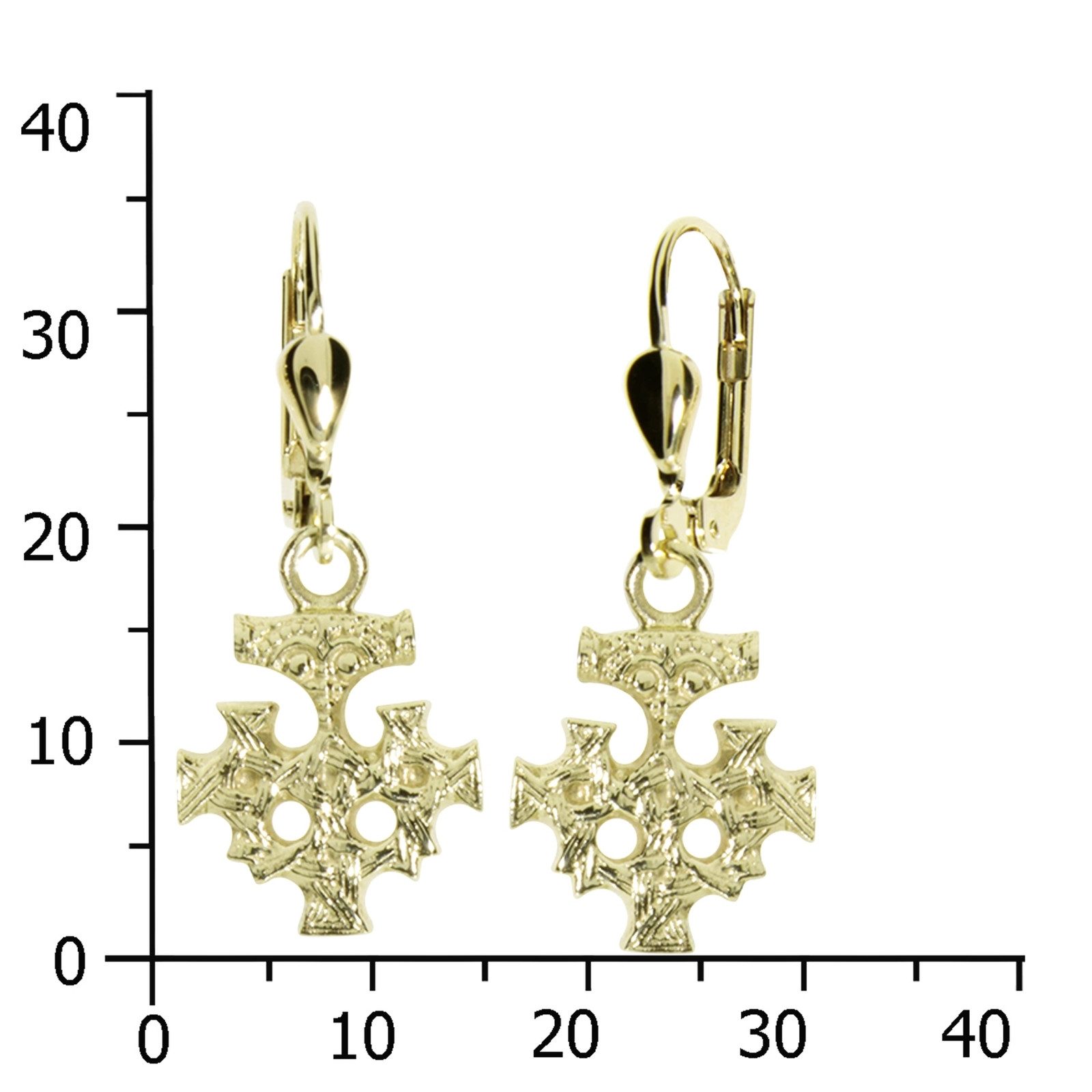 OSTSEE-SCHMUCK Paar Ohrhänger Ostsee-Schmuck Ohrhänger Hiddensee 15 x 13 mm günstig online kaufen