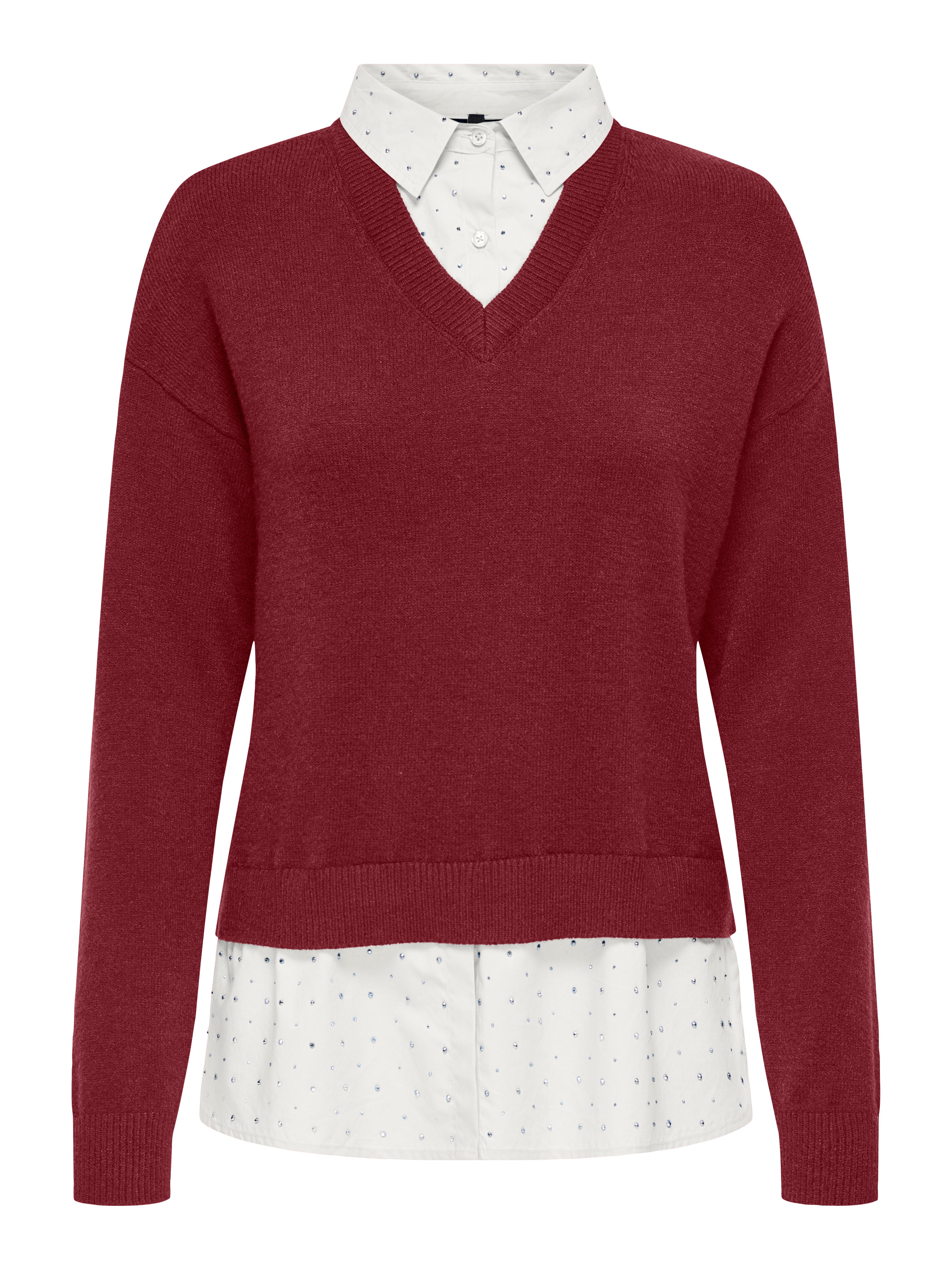 ONLY 2-in-1-Pullover ONLDAGMAR LS COLLAR MIX KNT