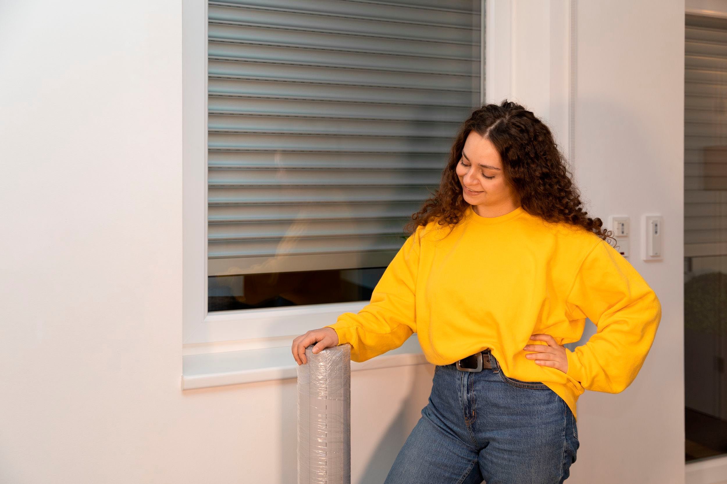 SCHELLENBERG Rollladenpanzer Set für Fenster, Mini System für 40 mm Stahlrohrwelle, Set, PVC Jalousie, in verschiedenen Größen erhältlich, grau