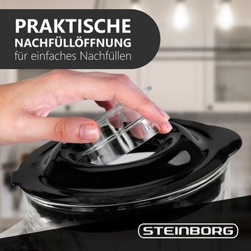 STEINBORG Standmixer SB-7030, 500 W, BPA-Frei,600ml Glaskrug + 570ml To-Go Becher,6-Fach Messer