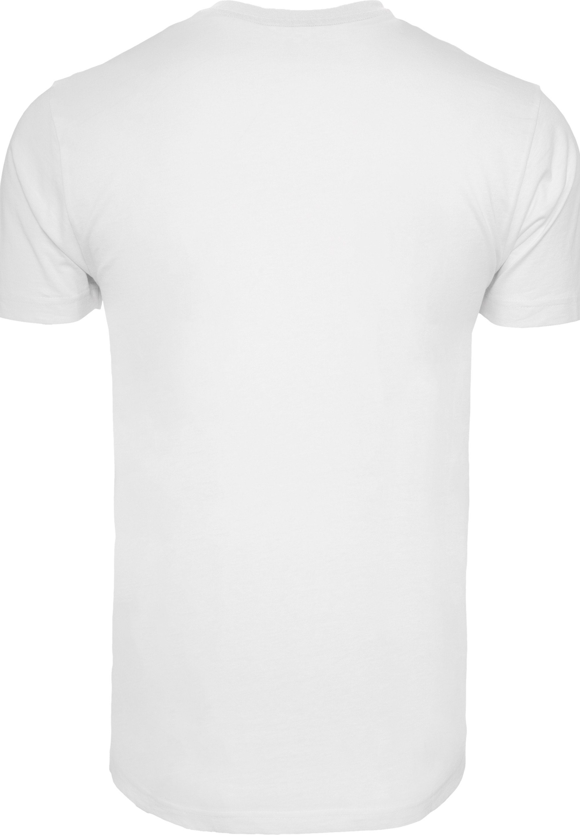 F4NT4STIC T-Shirt weiß Bowie David Logo Herren,Premium Merch,Regular-Fit,Basic,Bandshirt