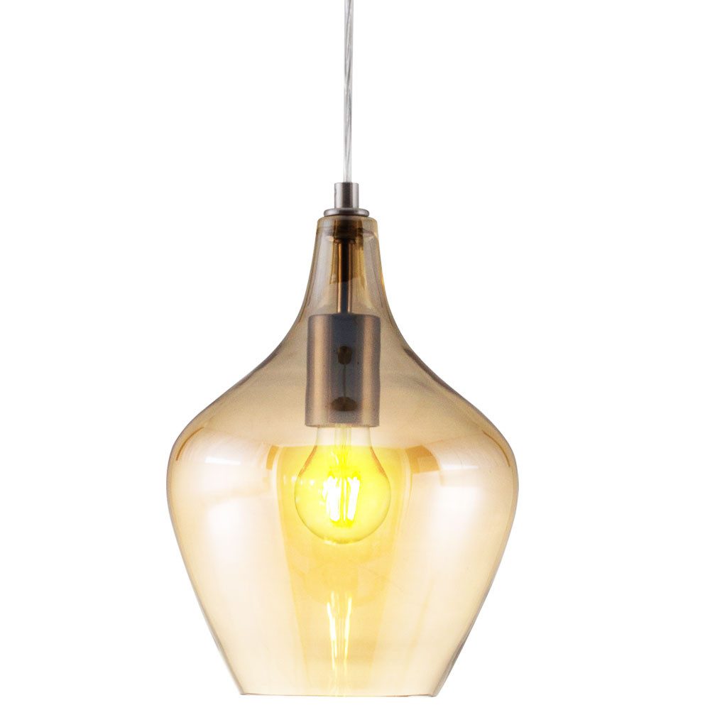 NOWA Hängeleuchte, Leuchtmittel inklusive, Warmweiß, Hängeleuchte Wohnzimmer Modern Pendelleuchte Modern Glas. € 82,99