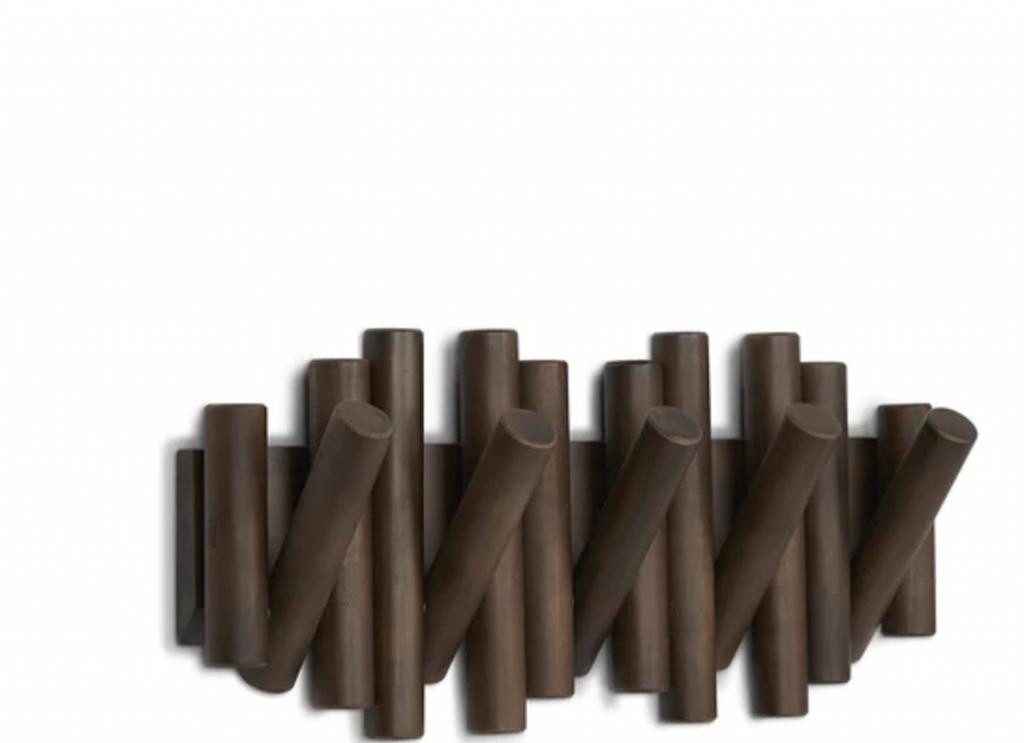 Umbra Garderobenhaken Picket mit 5 Garderobenhaken Garderobenleiste Wandhak günstig online kaufen