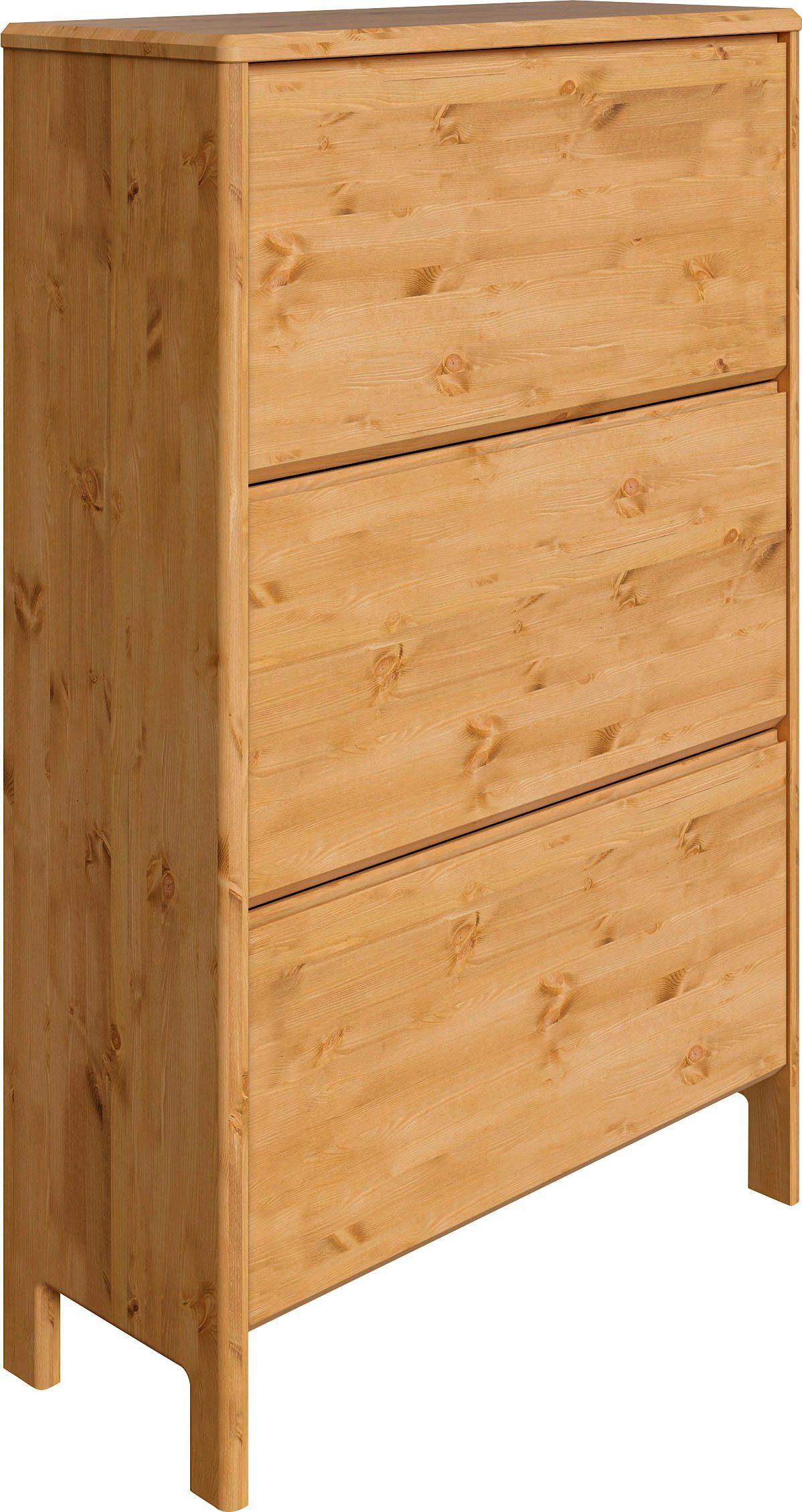 OTTO home Schuhschrank Luven FSC® zertifiziertes Massivholz, mit 3 Klappen