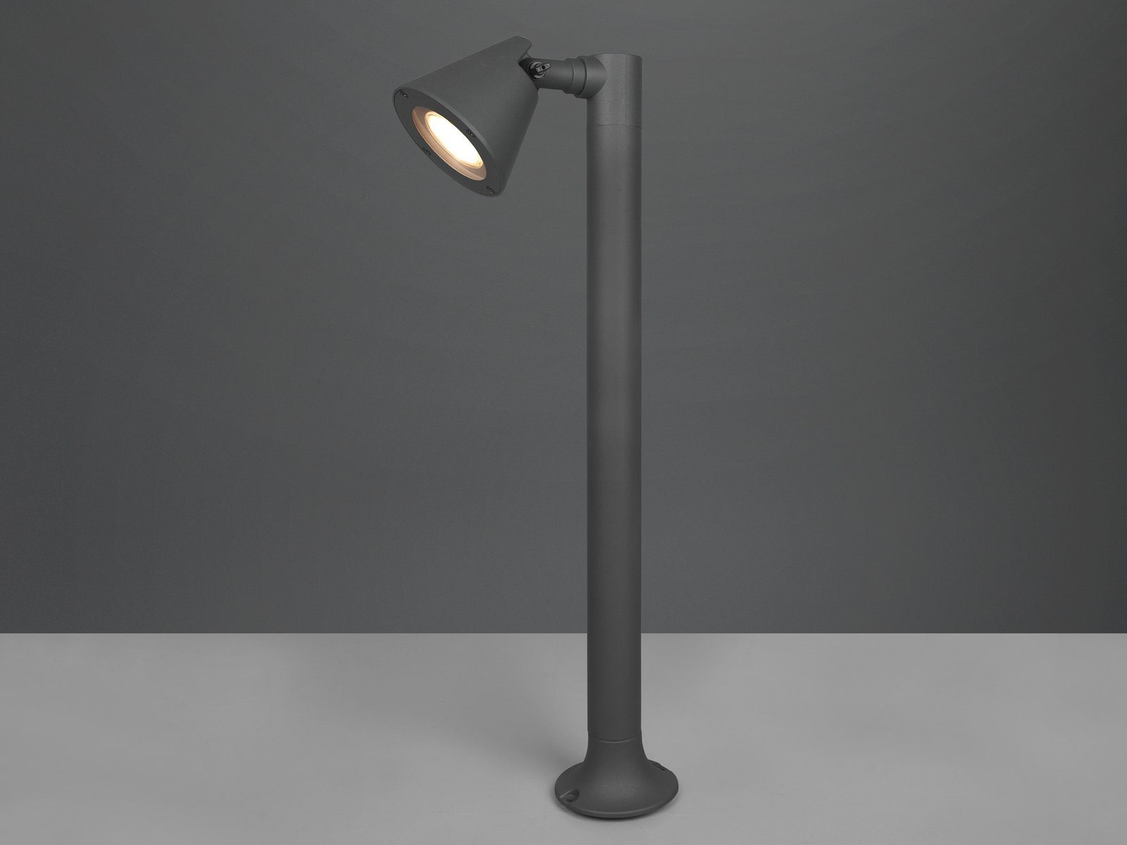 TRIO Leuchten LED Sockelleuchte, LED wechselbar, Warmweiß, Wegeleuchte Anthrazit, 60cm, Wegbeleuchtung Garten-weg beleuchten