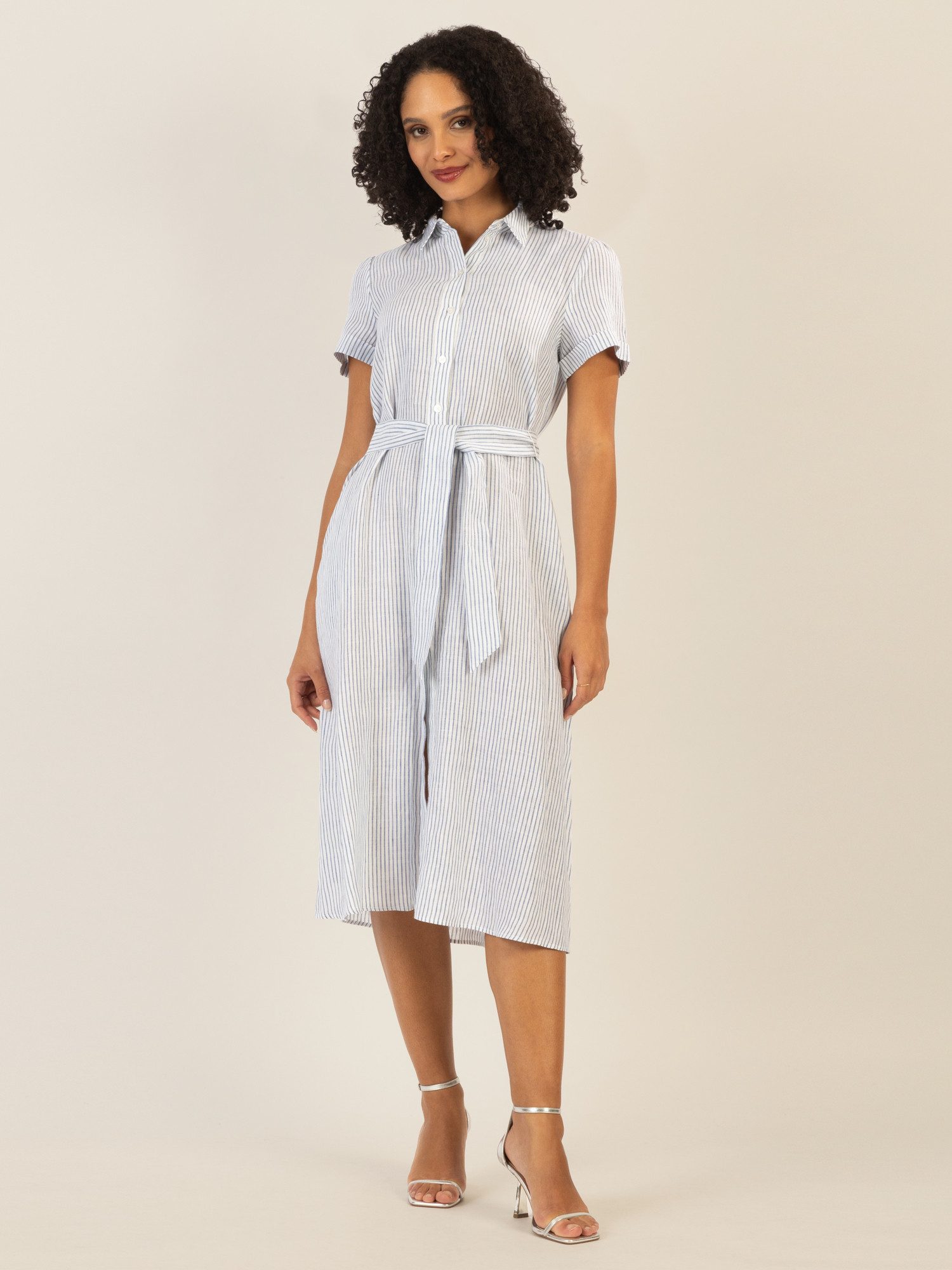 mint & mia Midikleid mit Bindegürtel