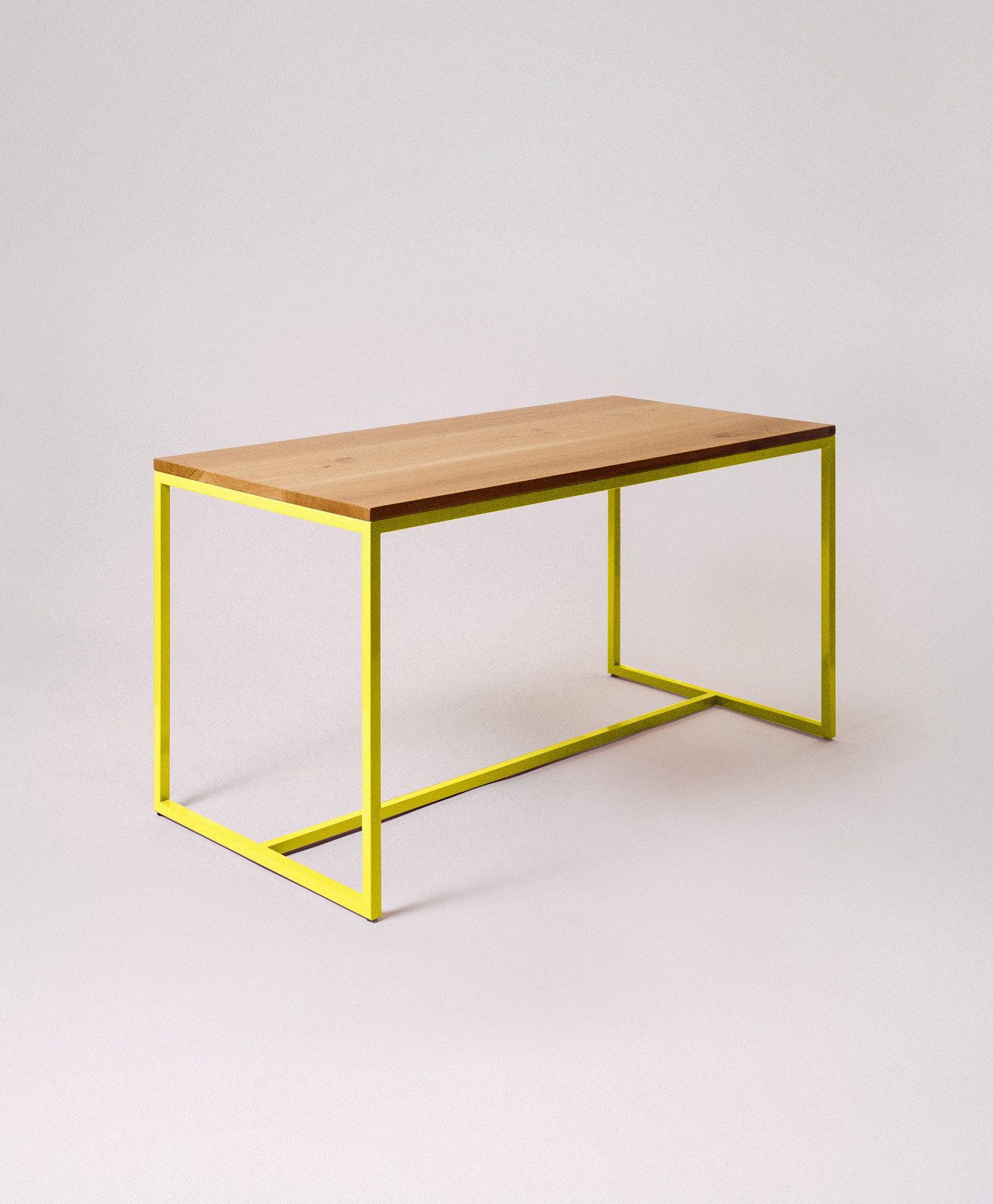 KAWENTSMANN Esstisch TALON Massivholztisch mit pulverbeschichtetem Stahlgestell (Tisch), aus massiver Eiche, mit Stahlgestell, Made in Germany, RAL-Farben