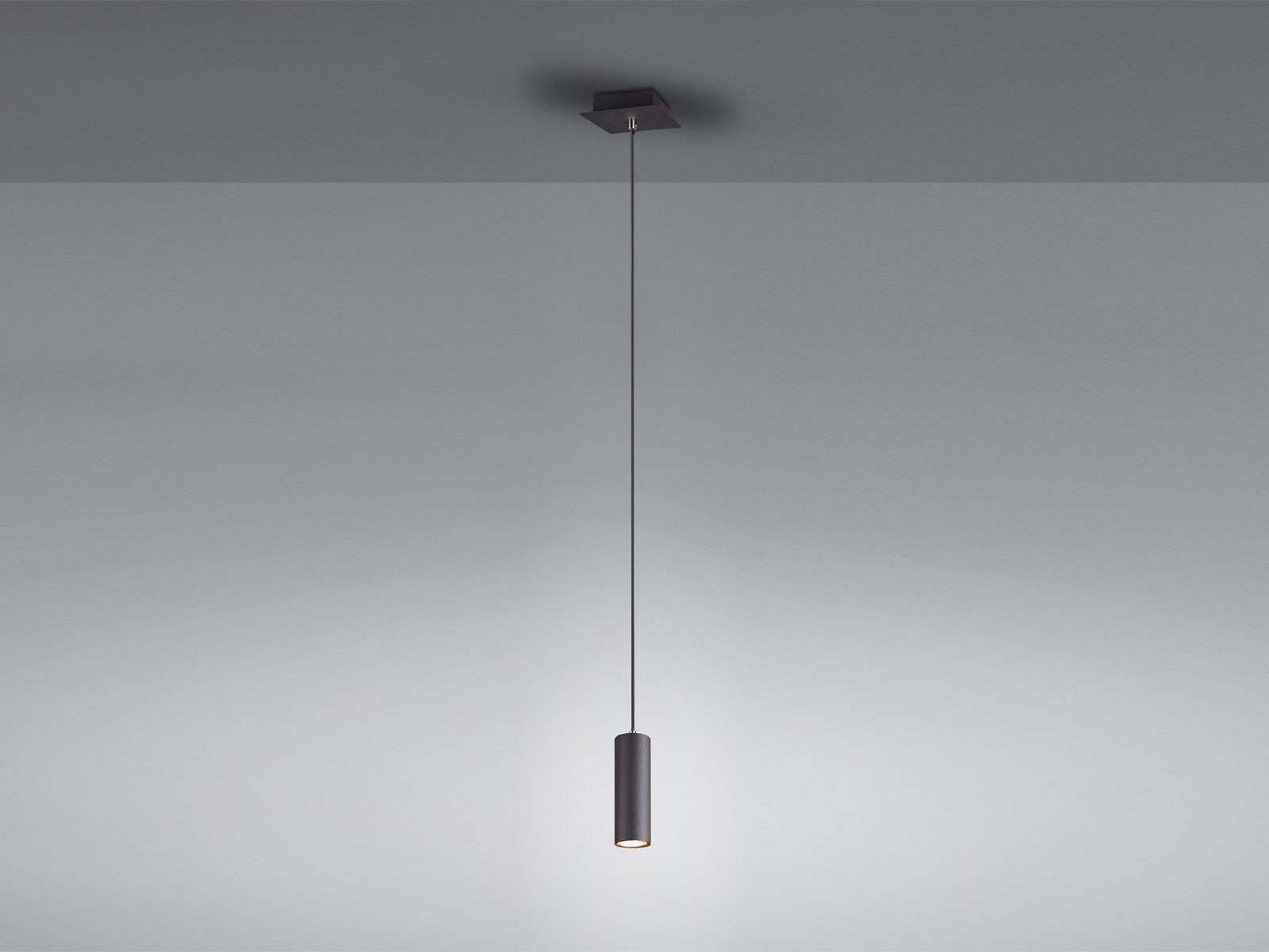 TRIO Leuchten LED Pendelleuchte, Dimmfunktion, LED wechselbar, Warmweiß, kleine Esstisch-lampe einflammig neben Bett & Couchtisch Schwarz Ø12cm