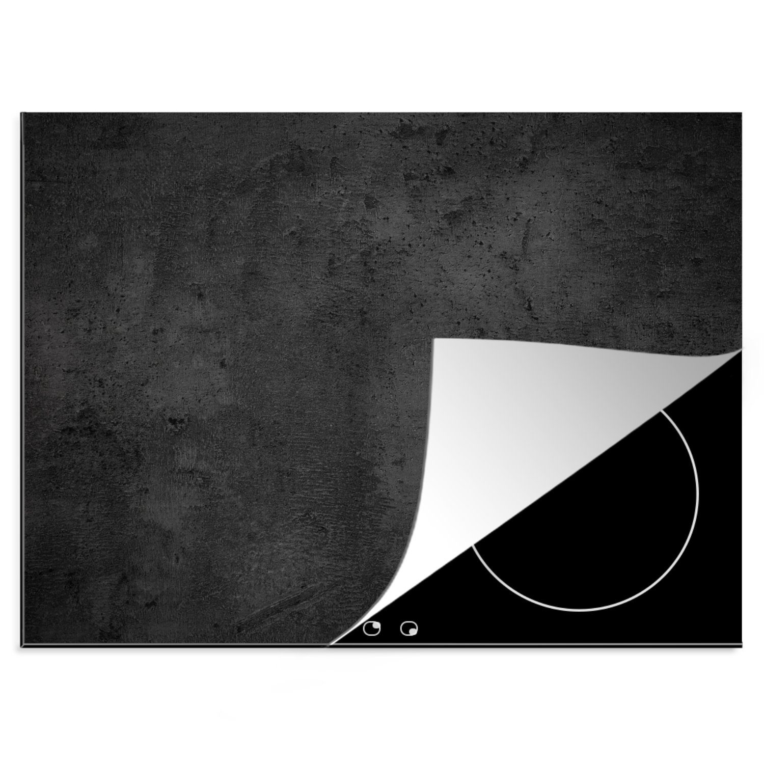 MuchoWow Herdblende-/Abdeckplatte Grau - Induktionsschutz - Beton - Vintage - Induktionsmatte, Vinyl, (1 tlg), 60x52 cm, Mobile Arbeitsfläche nutzbar, Ceranfeldabdeckung | Herdabdeckplatten