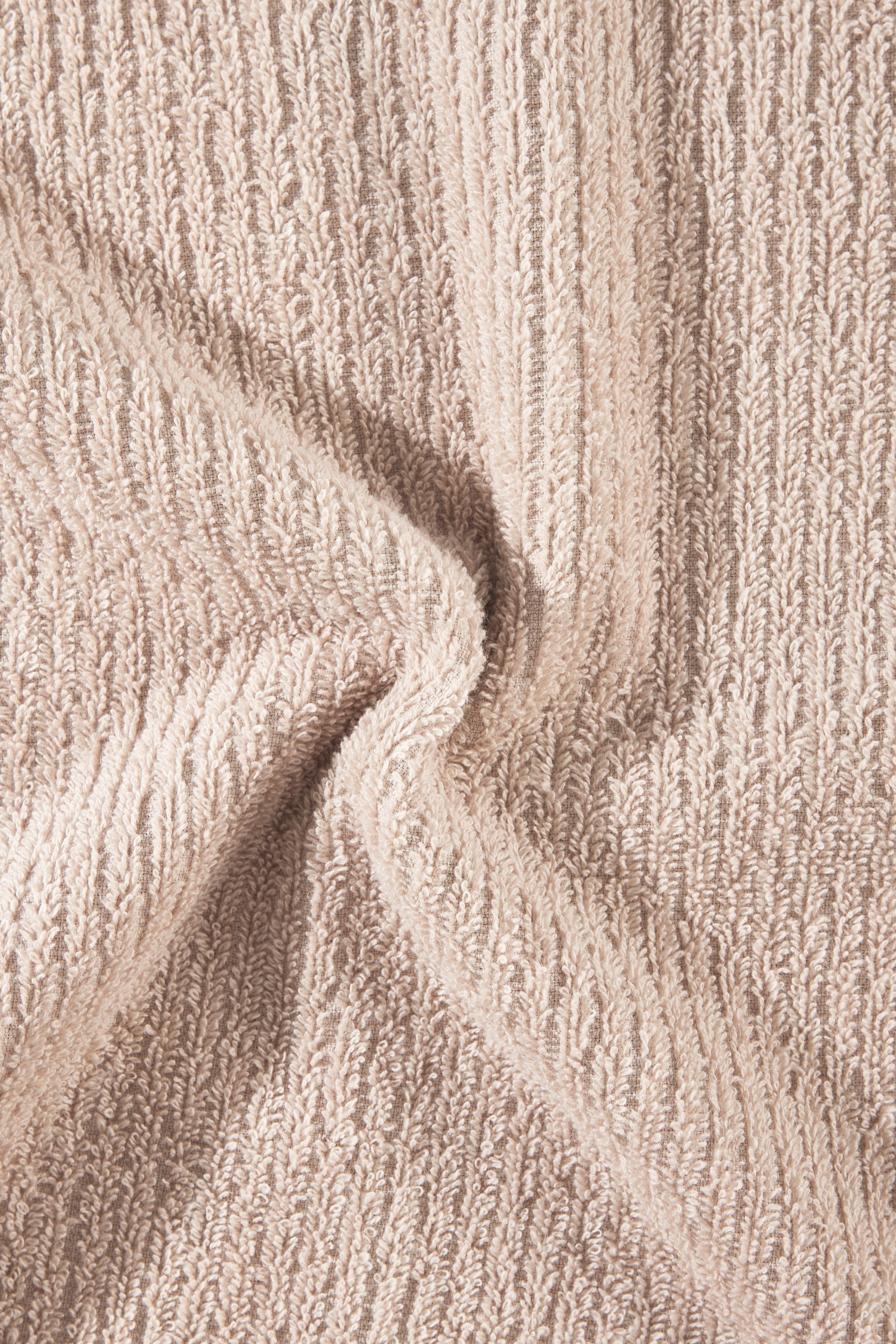 OTTO home Gästehandtücher Riva, 30x50, Premium Handtücher, 500 gr/m², Webfrottier (3-St), Hoch-Tief-Struktur, Streifen, weich, 5 Jahre Garantie – Bild 5 von 5