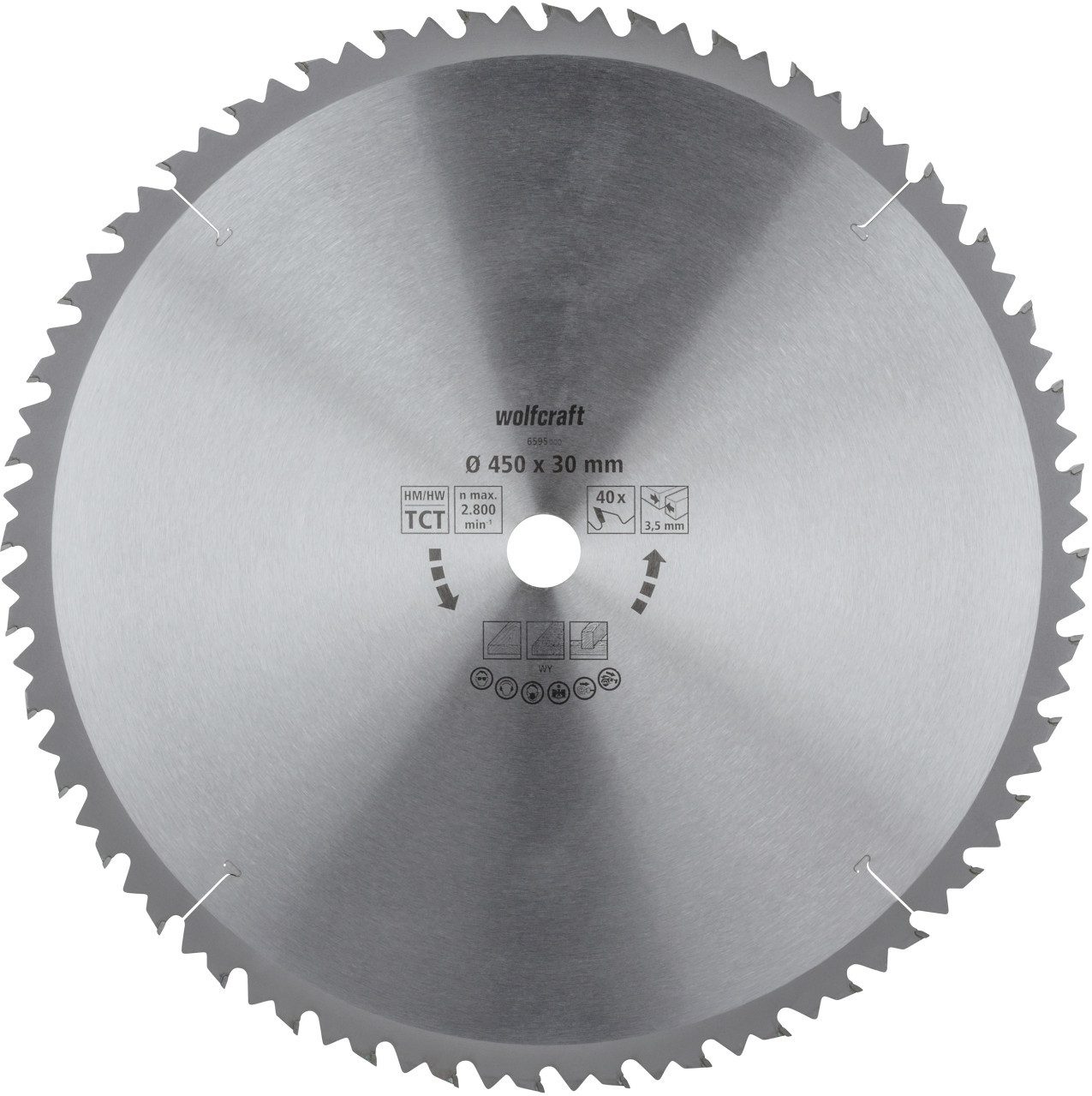Wolfcraft Kreissägeblatt Wolfcraft Kreissägeblatt 450 mm 40 Zähne