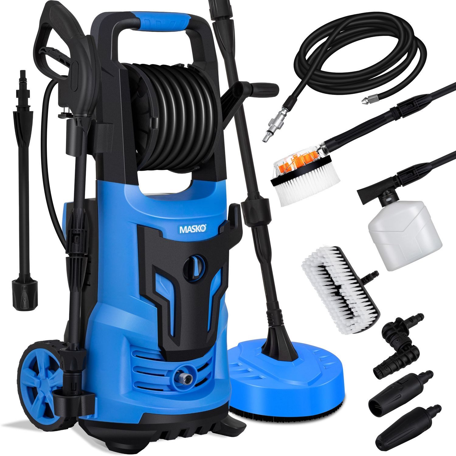 MASKO Минимойки, Druck max: 165 bar, 2200 W, Fördermenge max: 450 l/h, Минимойки 2200 Watt 165 bar 450 l/h mit Spule