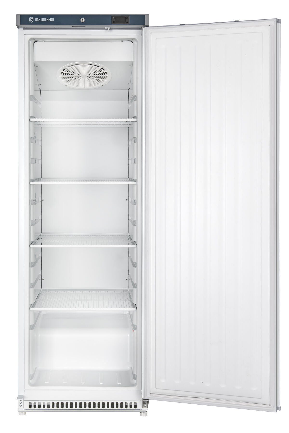 GastroHero Gefrierschrank Lagertiefkühlschrank ECO 400 336 Liter Weiß Umluftkühlung LTSE400, 187.5 cm hoch, 60 cm breit, kompakte Bauweise für kleinere Lager- und Küchenbereiche