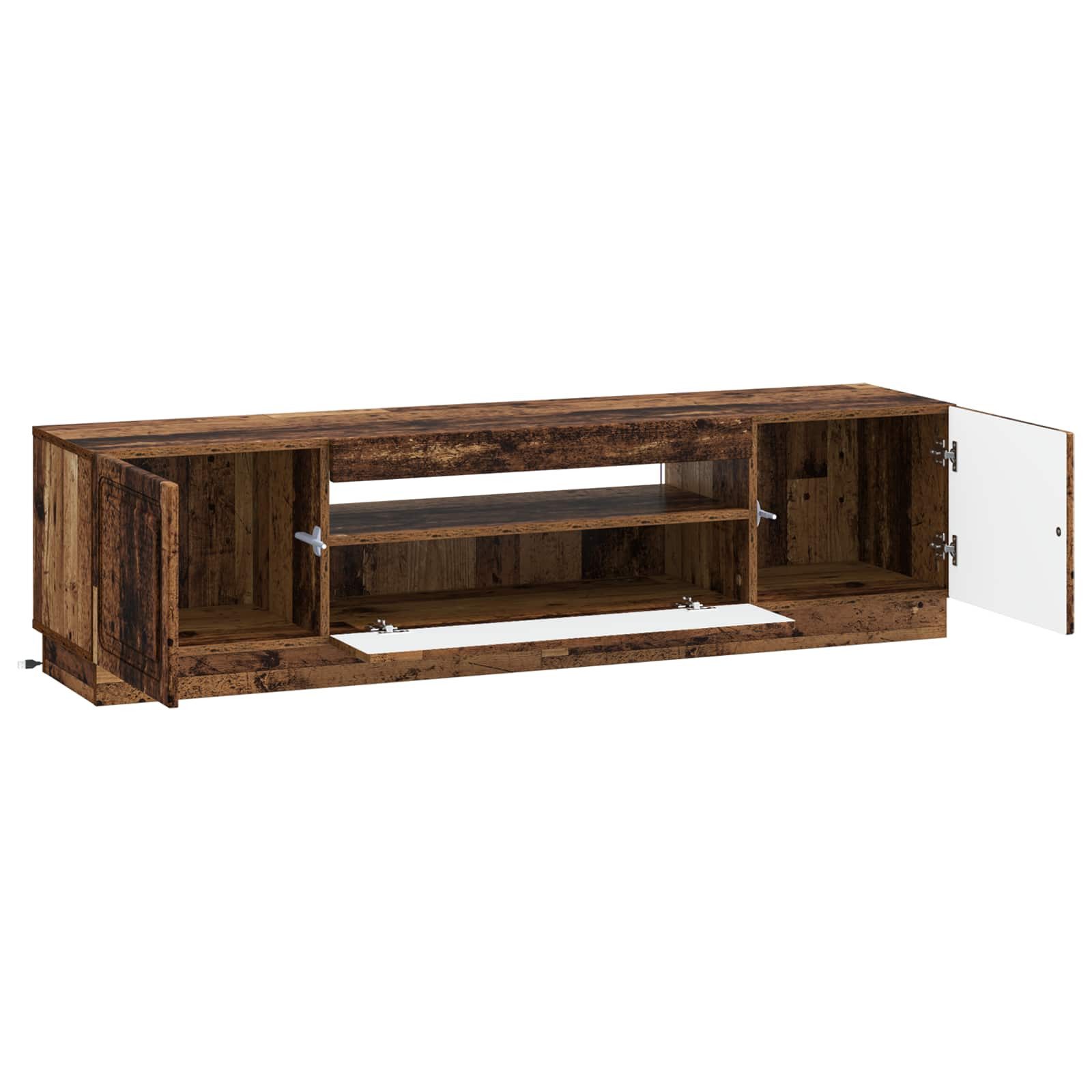 vidaXL TV-Schrank LED-TV-Schrank Altholz Holzwerkstoff
