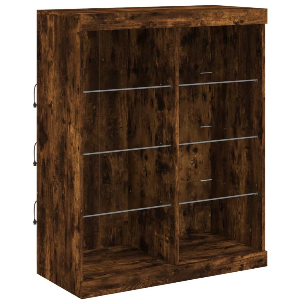 vidaXL Sideboard Sideboard mit LED-Leuchten Räuchereiche günstig online kaufen