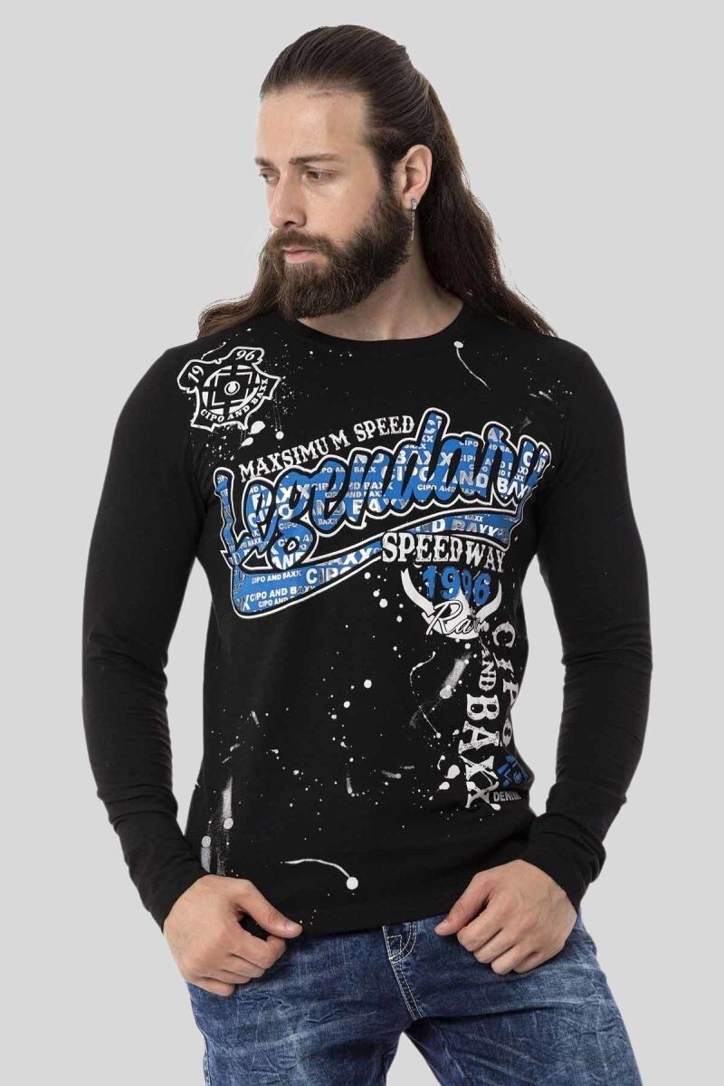 Cipo & Baxx T-Shirt Sweatshirts mit coolem Effekt-Print