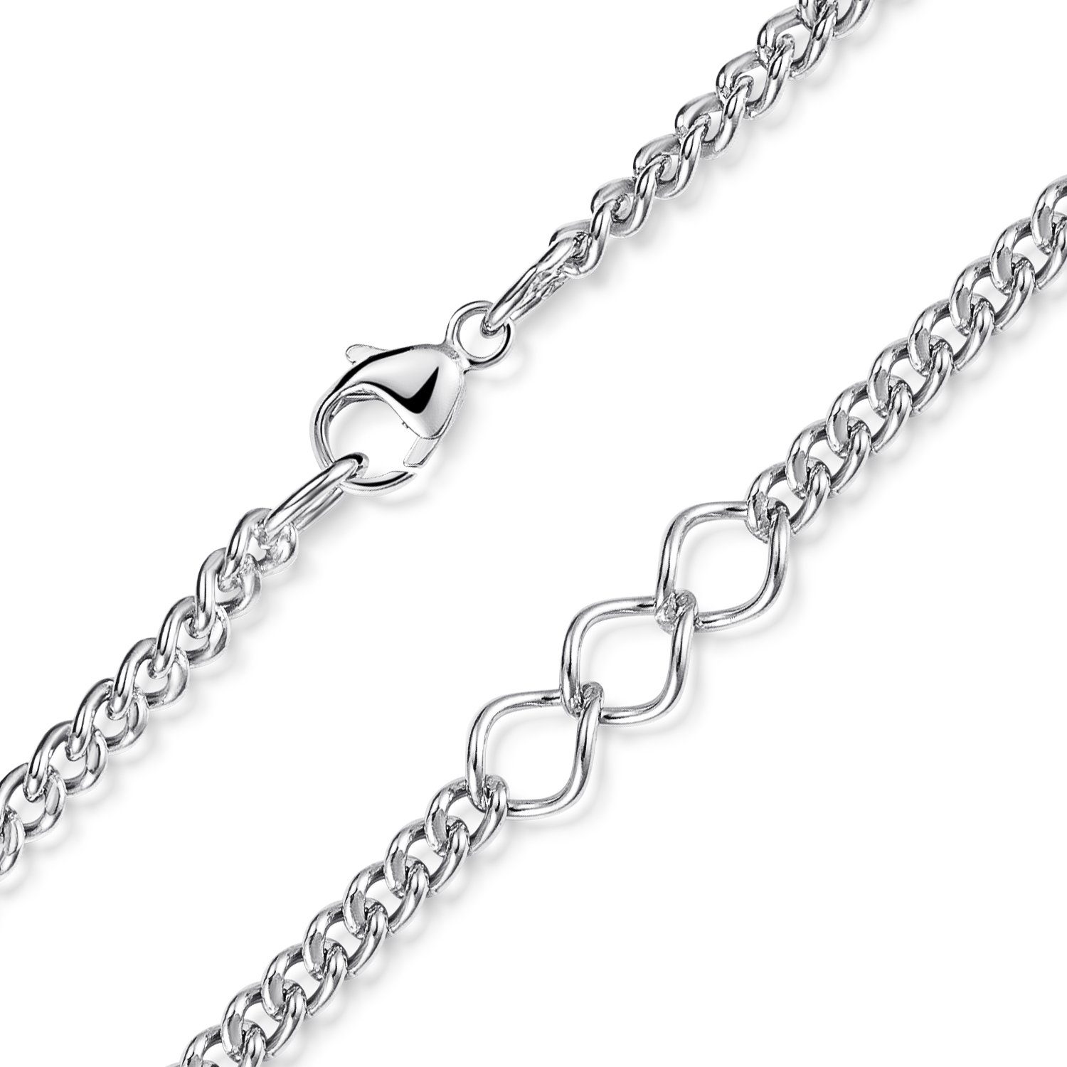 Materia Silberkette Unisex Halskette Silber Figaro-Design günstig online kaufen