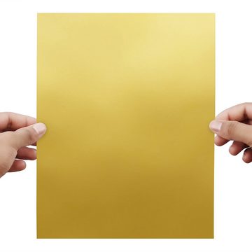 Belle Vous Aquarellpapier Goldfolie Karton (60 Stück) 29,7x21cm 250gsm A4, Goldfolie Karton (60er Pack) 29,7x21cm 250gsm A4