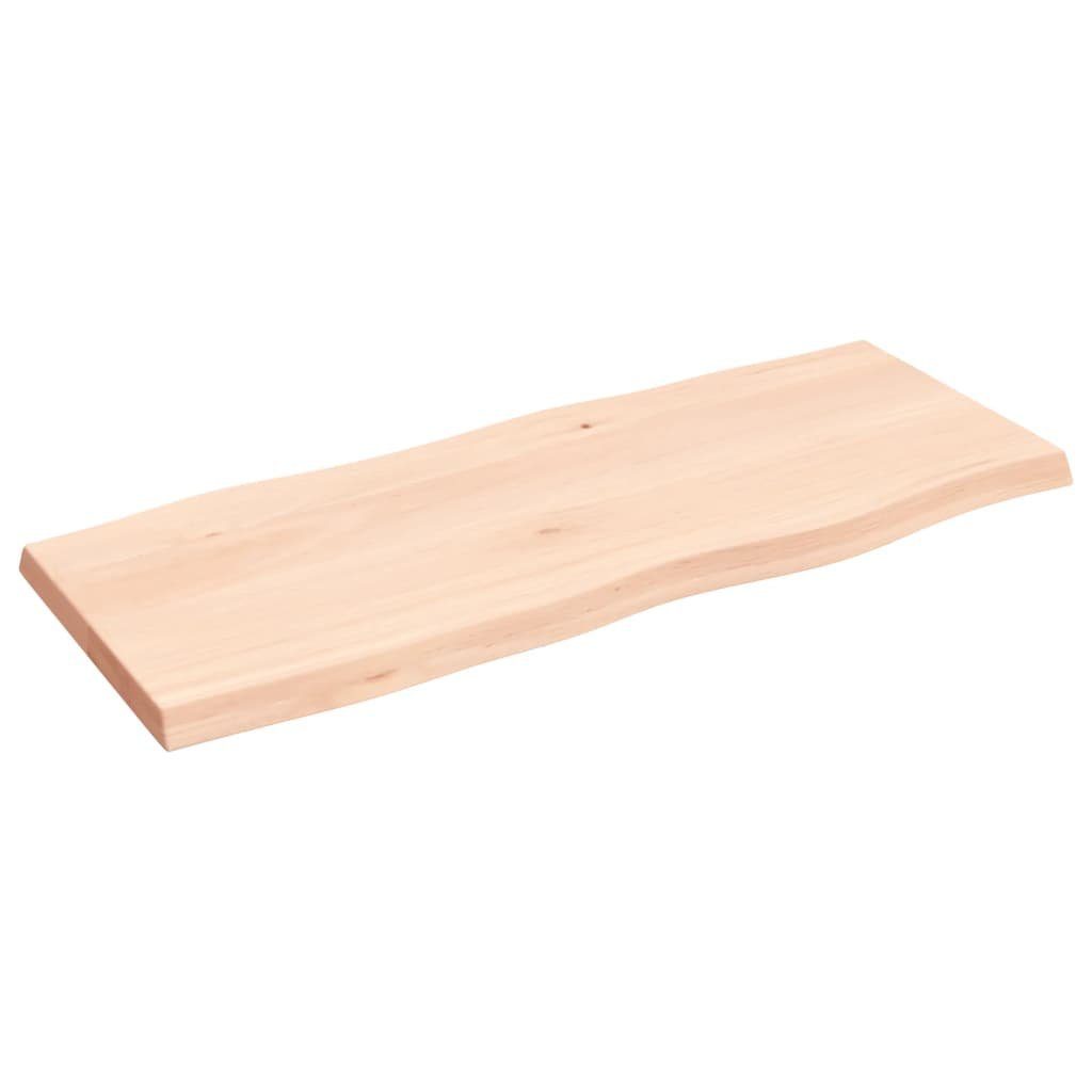cm (1 Unbehandelt Massivholz Baumkante St) Tischplatte furnicato 100x40x(2-4)