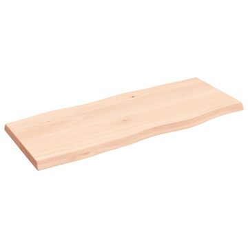 furnicato Tischplatte 100x40x(2-4) cm Massivholz Unbehandelt Baumkante (1 St)