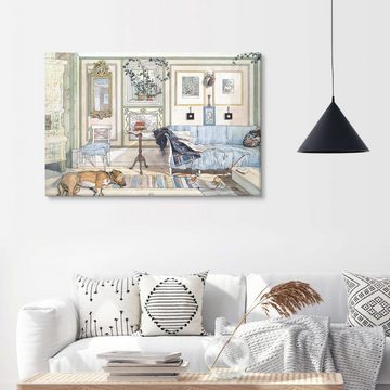 Posterlounge Leinwandbild Carl Larsson, Gemütliche Ecke, Wohnzimmer Skandinavisch Malerei