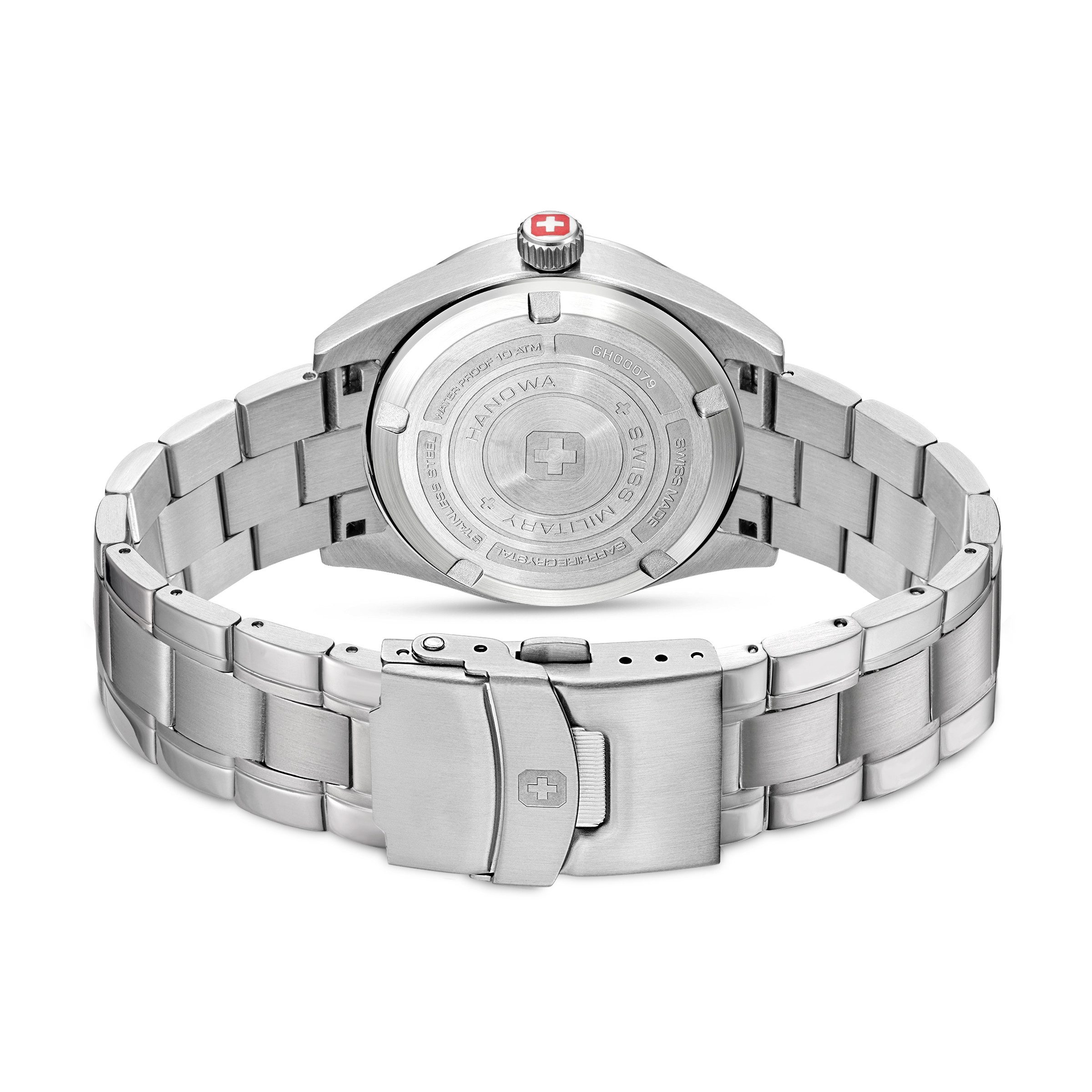 Swiss Military Hanowa Quarzuhr Thunder SMWGH0007902, Armbanduhr, Herrenuhr, Swiss Made, Edelstahlarmband, analog, Tag