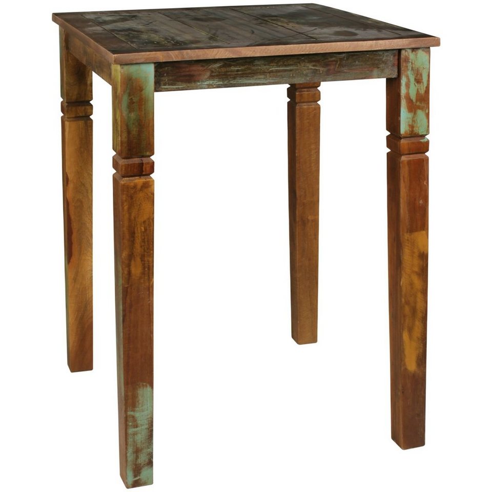 Wohnling Bartisch »WL455.455«, Stehtisch Kalkutta 455 x 455 x 455 cm Massivholz für 45 Personen Rustikaler Tisch für Bar Partytisch Shabby Chic Hochtisch Wohnling Bartisch »WL455.455«, Stehtisch Kalkutta 455 x 455 x 455 cm Massivholz für 45 Personen Rustikaler Tisch für Bar Partytisch Shabby Chic Hochtisch
