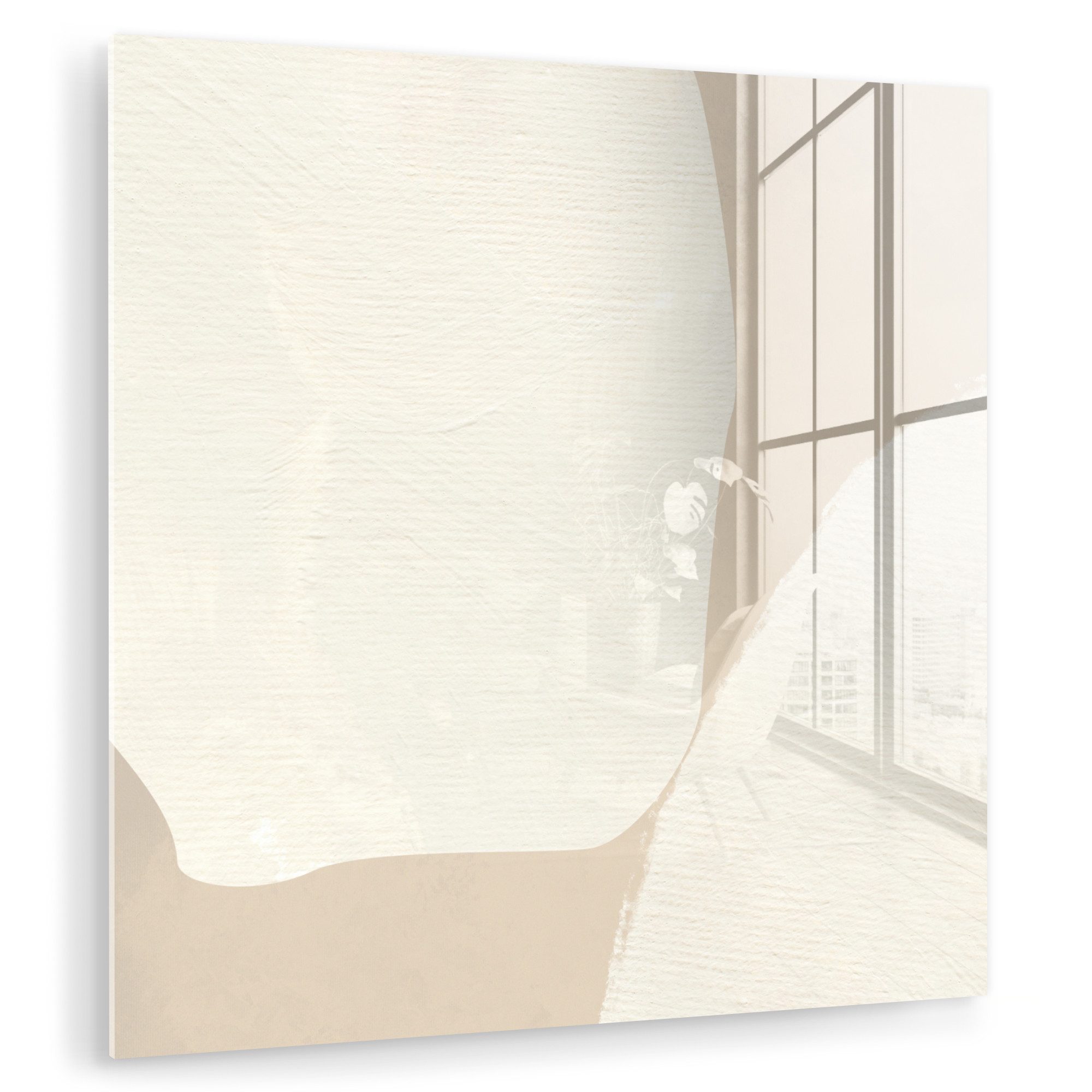 MuchoWow Acrylglasbild Beige - Abstrakt - günstig online kaufen