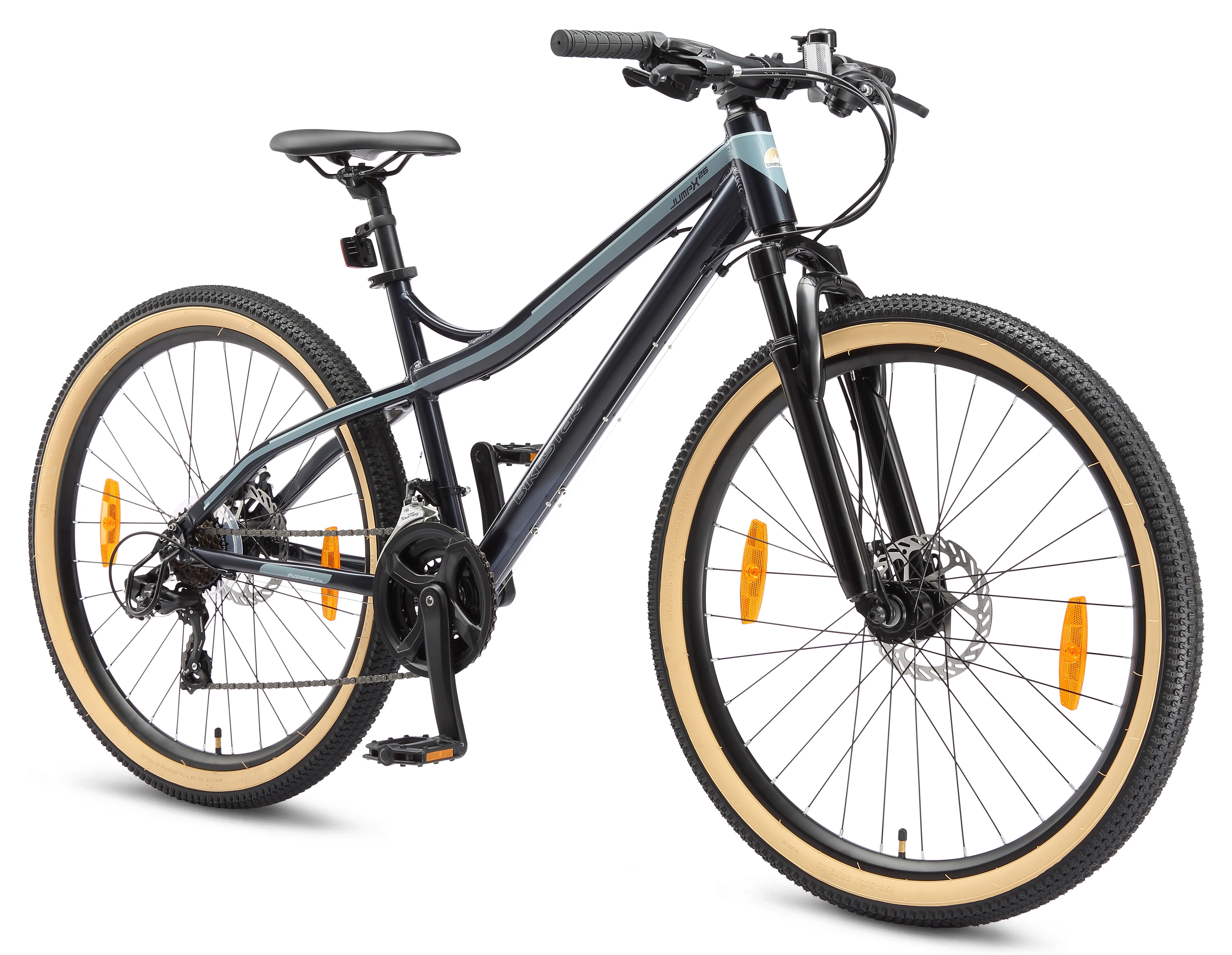 Bikestar Mountainbike, 21 Gang Shimano RD-TY300 Schaltwerk, Kettenschaltung, für Damen und Herren, Kettenschaltung