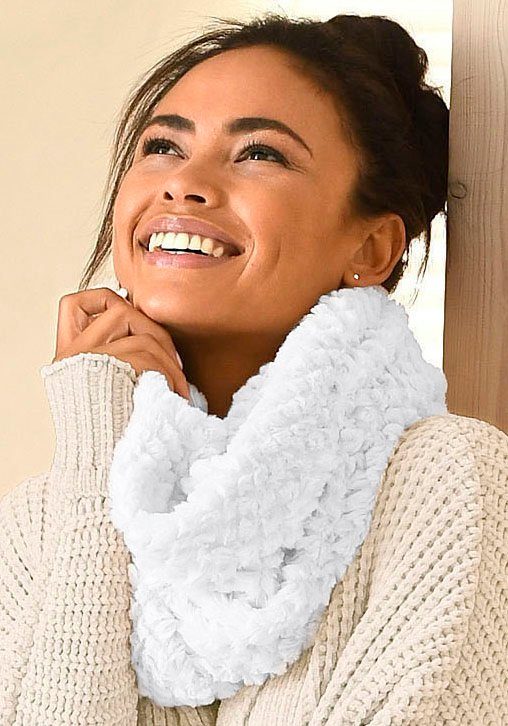 Loop, Schal, weiches Grobstrick-Schal, Tuch, Fleece LASCANA Strickschal Winterschal Material, VEGAN