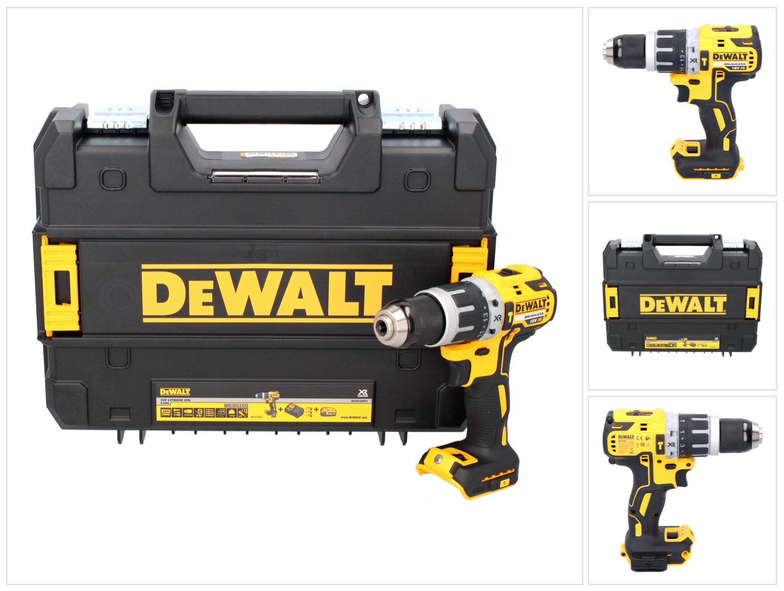 DeWalt Akku-Schlagbohrschrauber DCD 796 NT Akku Schlagbohrschrauber 18 V 70 Nm Brushless + TSTAK - oh
