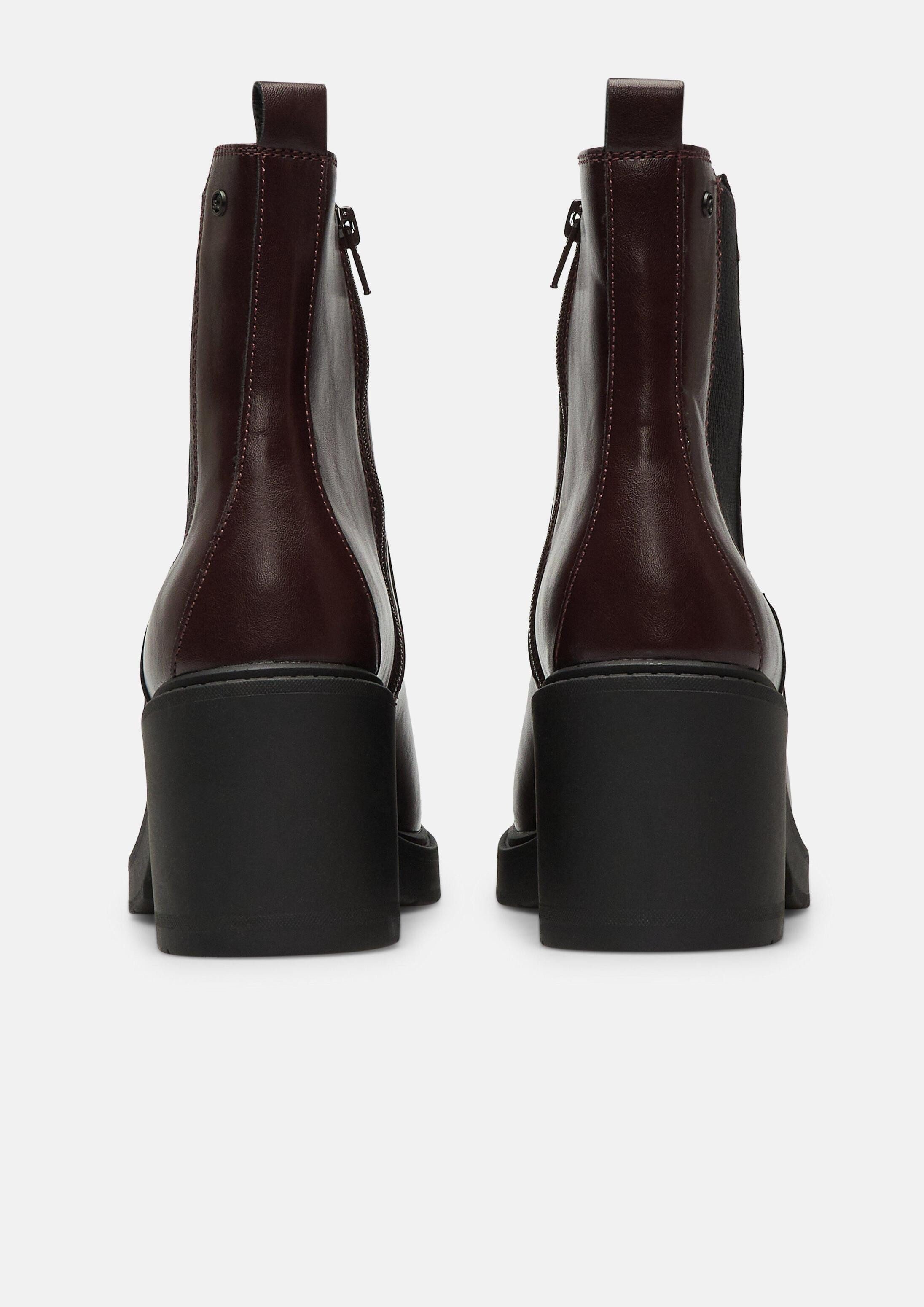 s.Oliver Stiefeletten Stiefel Stiefeletten in Leder-Optik mit Blockabsatz – Bild 2 von 3
