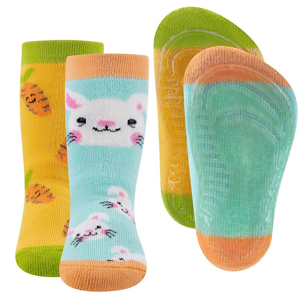 Ewers ABS-Socken Stoppersocken 2er Pack Hase/Karotten (2-Paar)