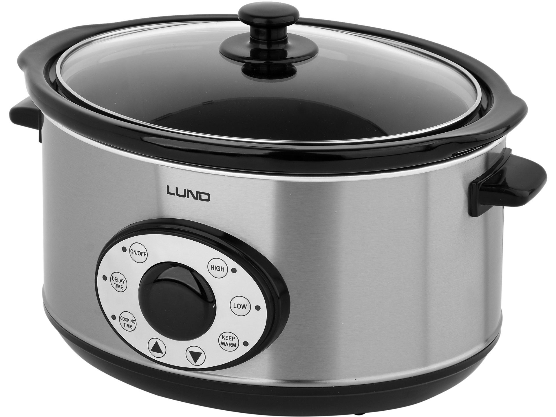 Lund Schongarer Langsamkocher, Schongarer Slow Cooker 4,5 l mit Timer 280W, 280 W
