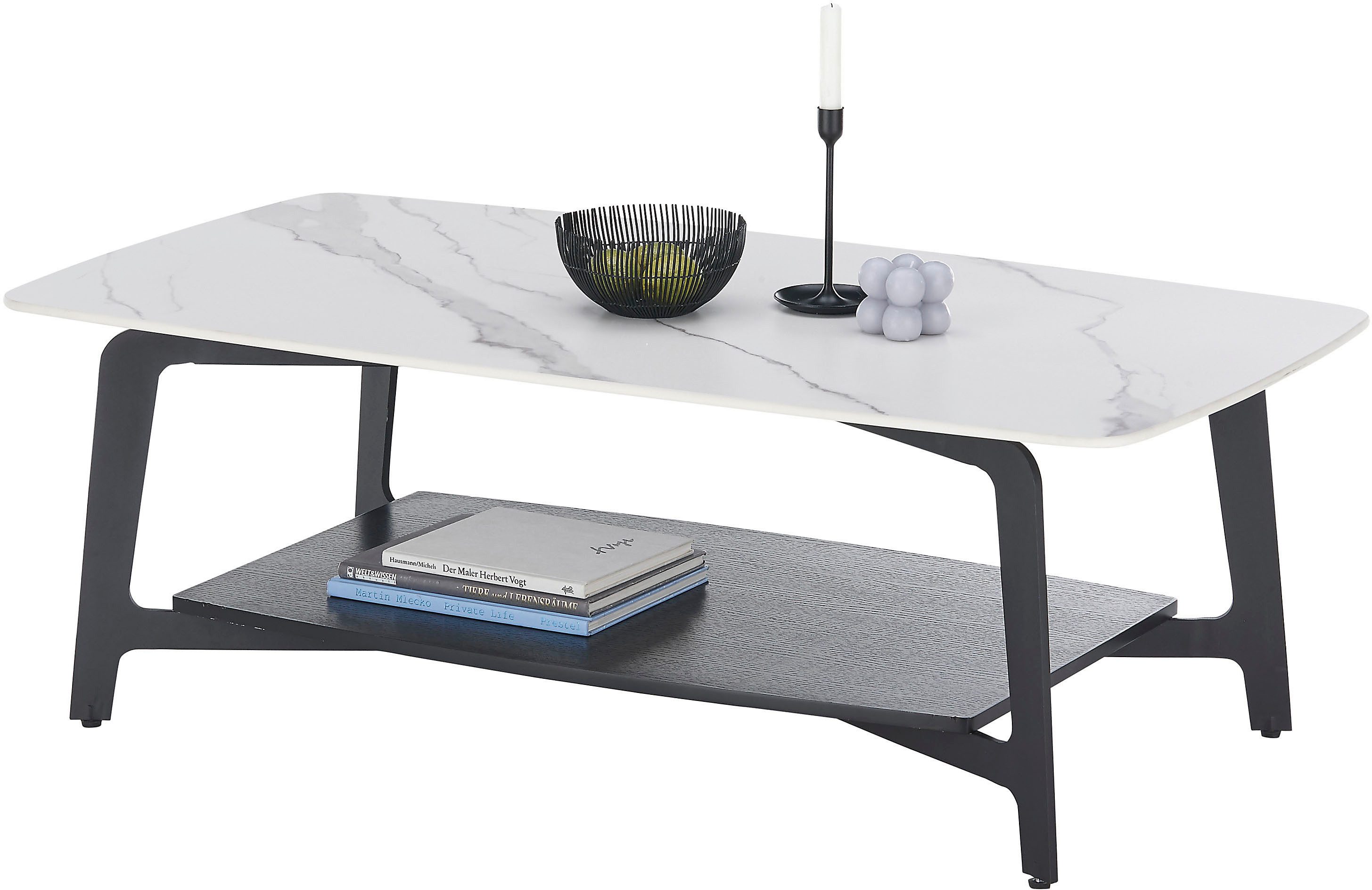 Stolkom Sp.z.o.o. Couchtisch Isa, 130 cm Keramik weiß marmoriert günstig online kaufen