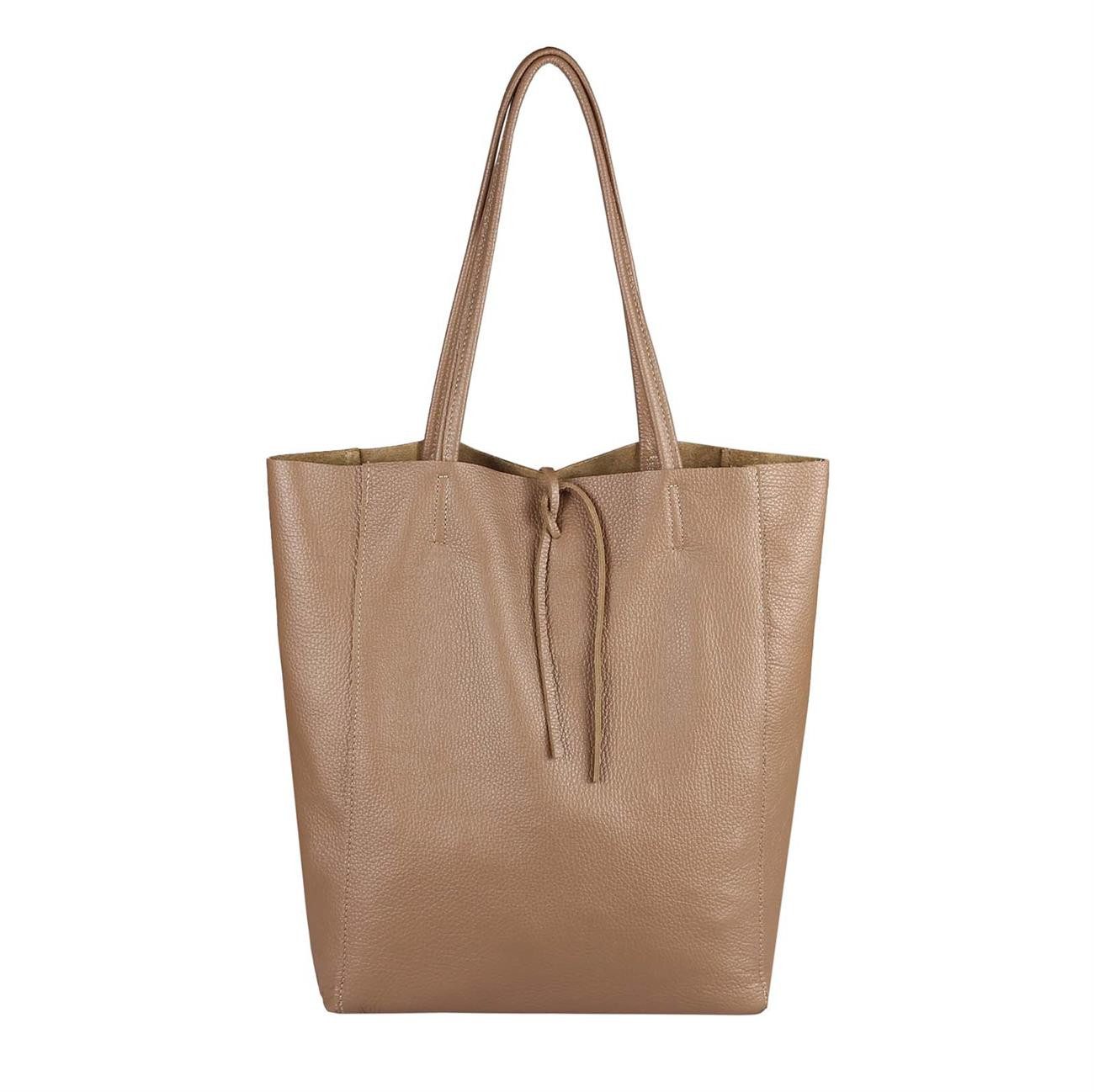 Schultertasche Made in Italy Damen Leder Tasche Schultertasche