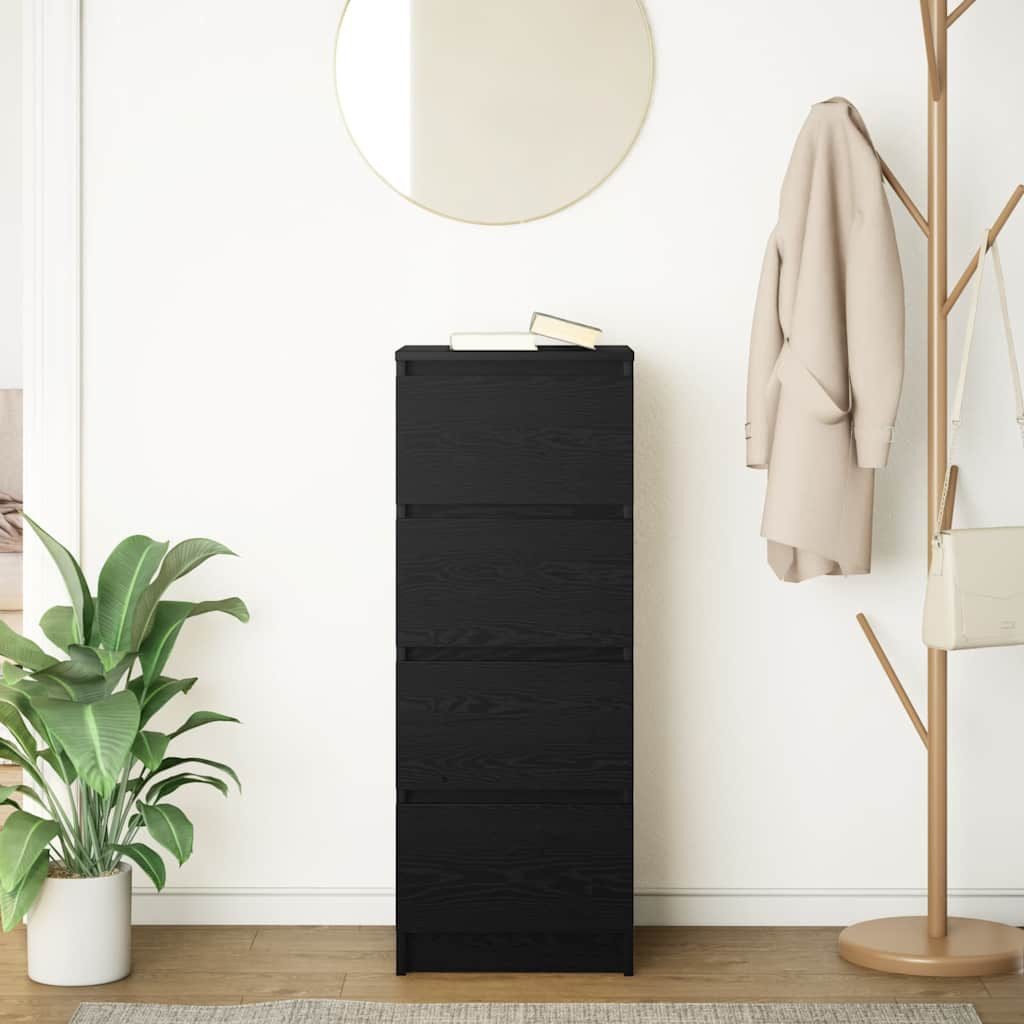 vidaXL Sideboard Sideboard Schwarz Eichen-Optik 37,5x35x99 cm Holzwerkstoff günstig online kaufen