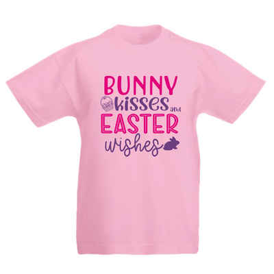 G-graphics T-Shirt Bunny kisses & easter wishes Kinder T-Shirt, mit Spruch / Sprüche / Print / Aufdruck
